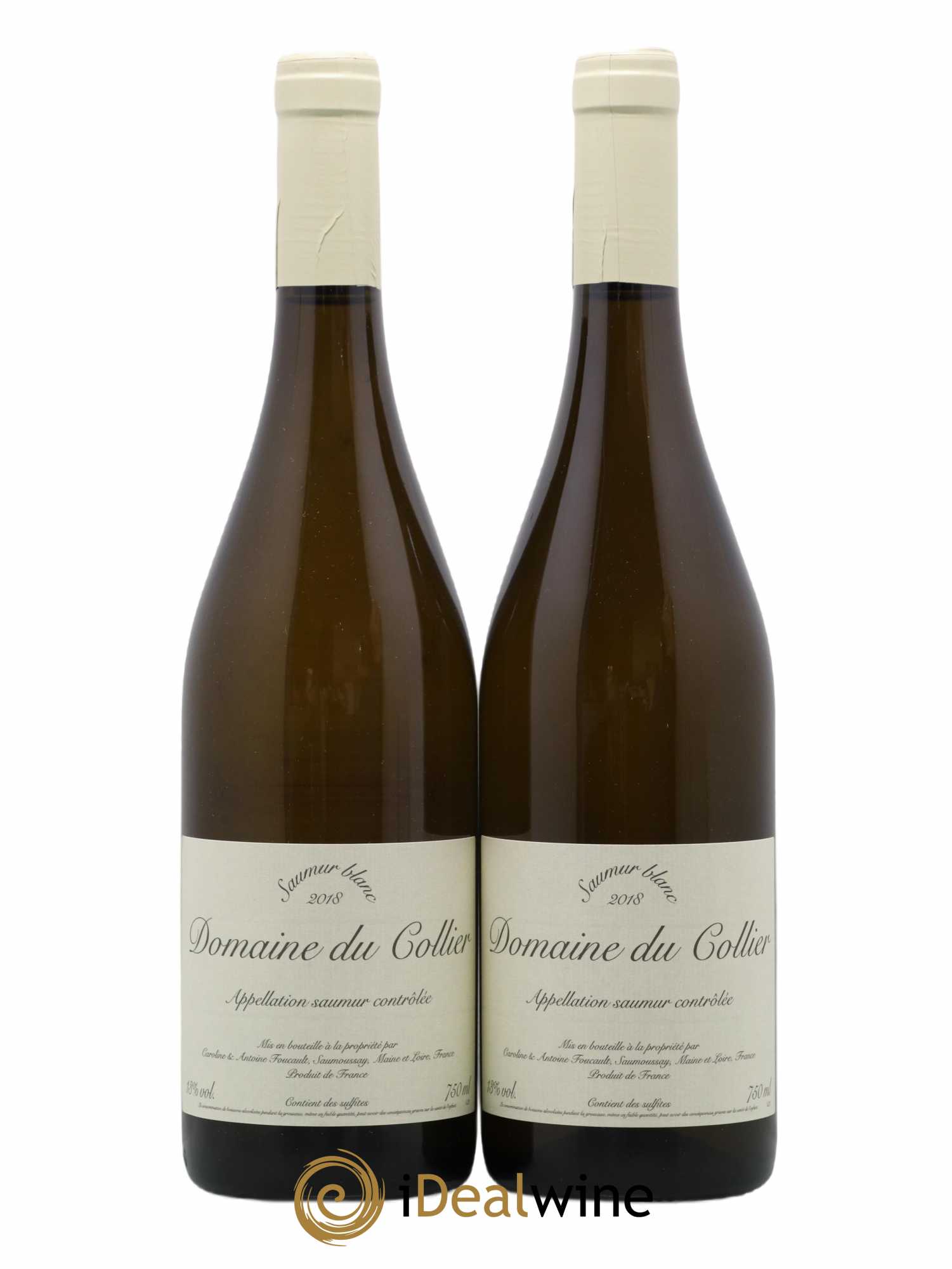 Saumur Domaine du Collier (sans prix de réserve) 2018 - Lot de 2 bouteilles - 0