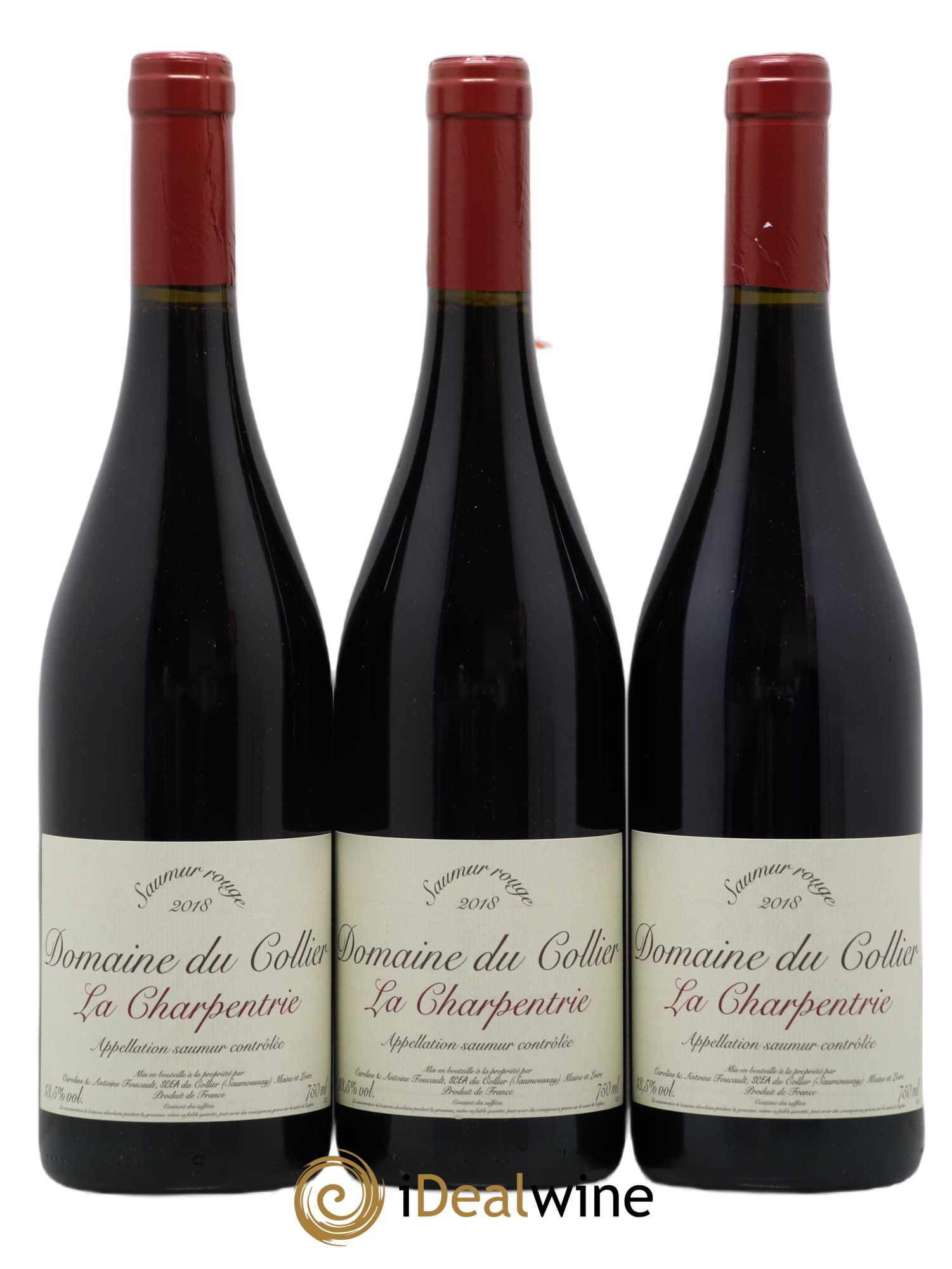 Saumur La Charpentrie Domaine du Collier 2018 - Lot de 3 bouteilles - 0