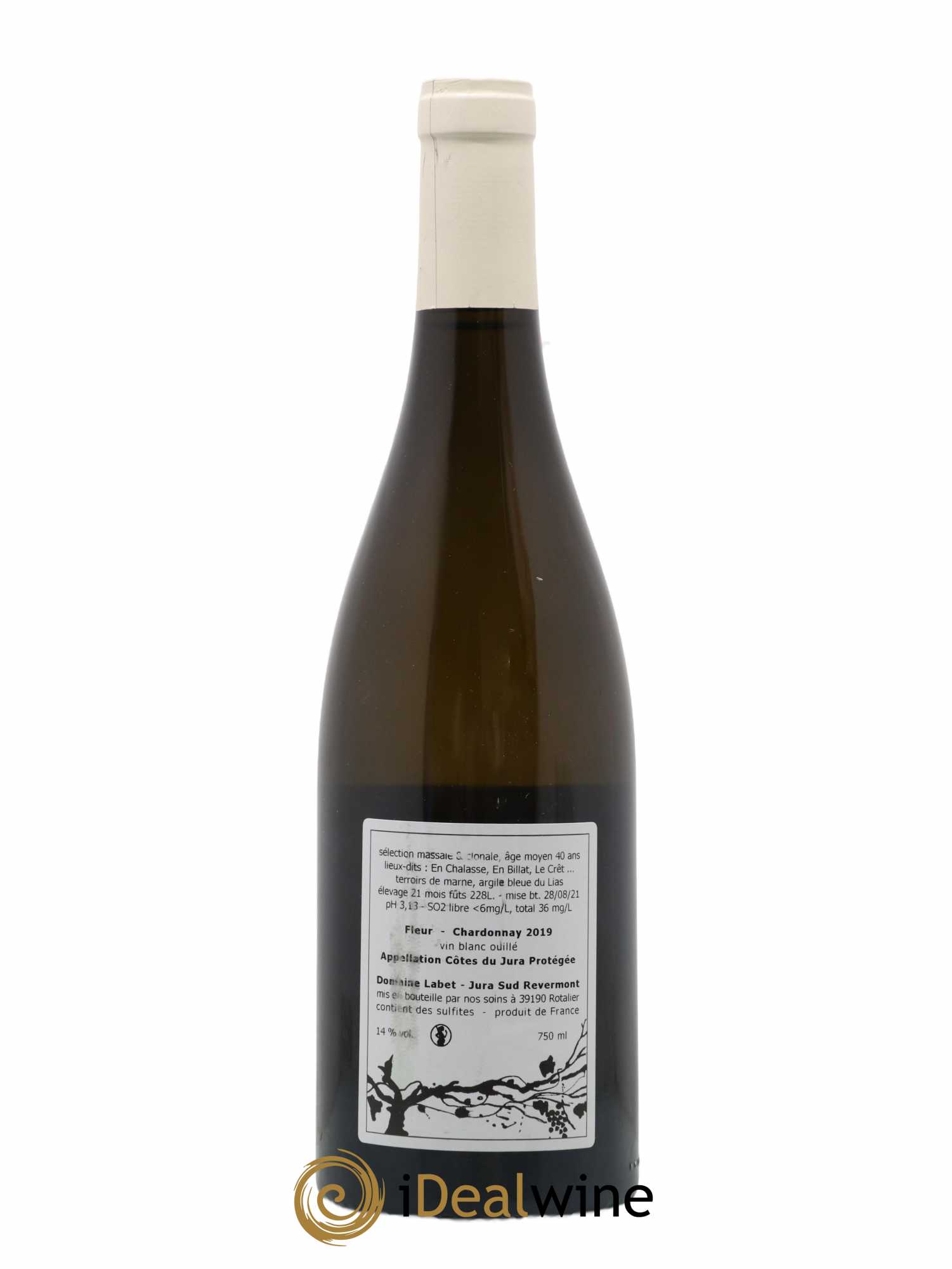 Côtes du Jura Chardonnay Fleur Romain - Julien  - Charline Labet 2019 - Lot de 1 bouteille - 1