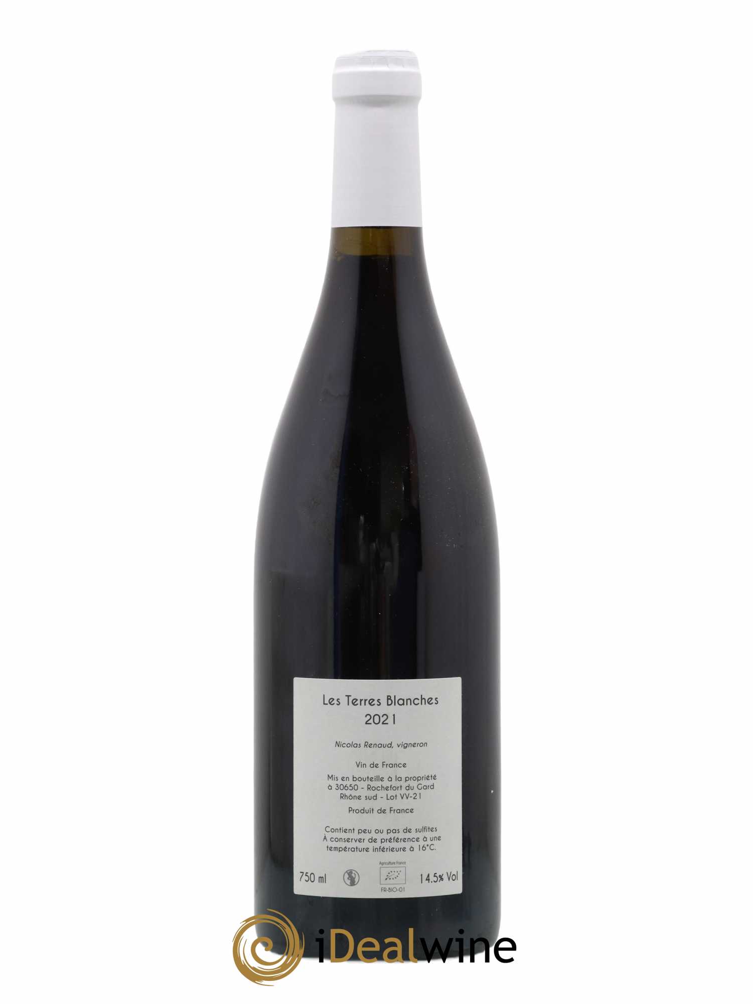 Vin de France Les Terres Blanches Vieilles vignes Clos des Grillons 2021 - Lot de 1 bouteille - 1