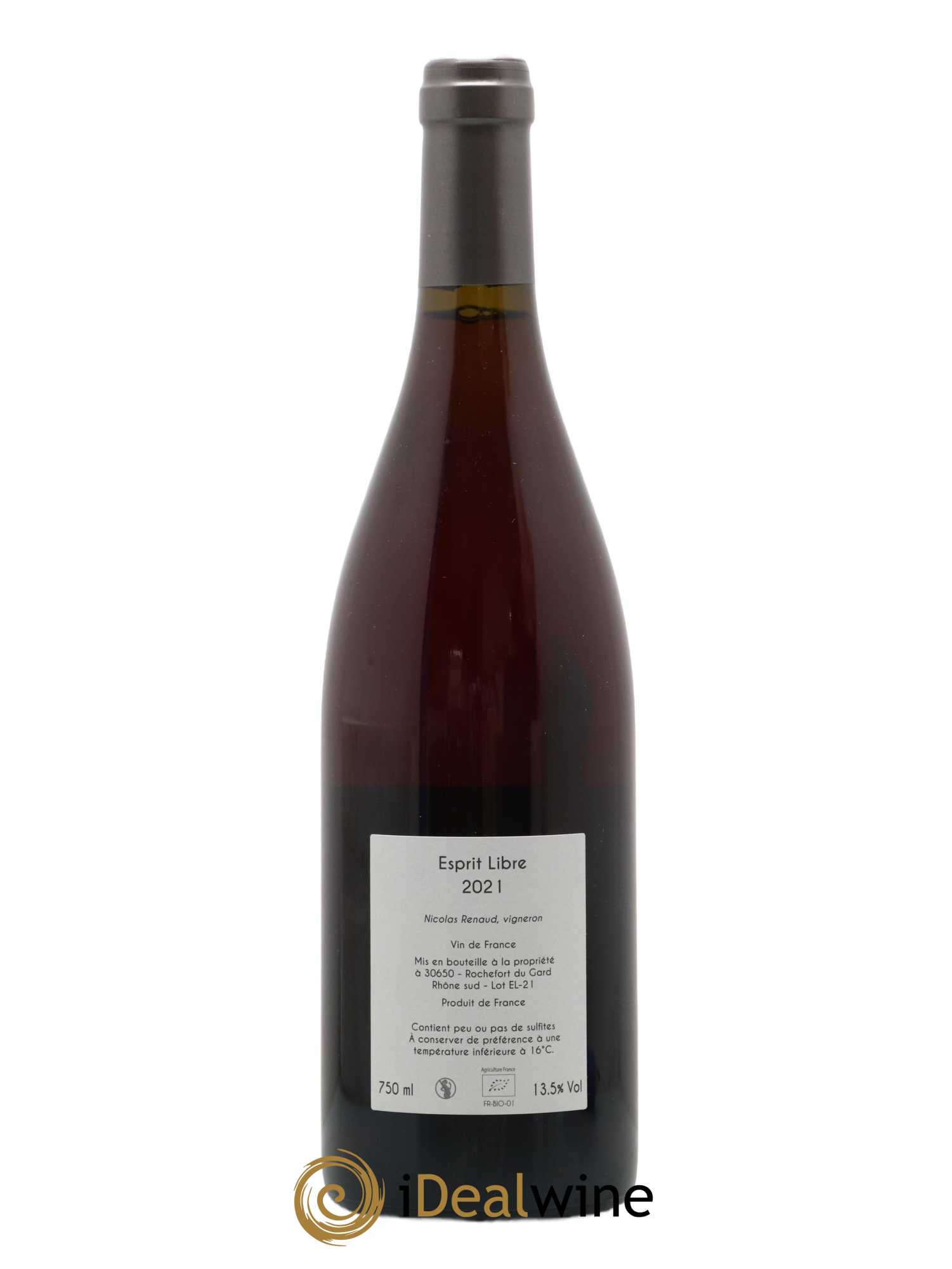 Vin de France Esprit Libre Clos des Grillons 2021 - Lot de 1 bouteille - 1