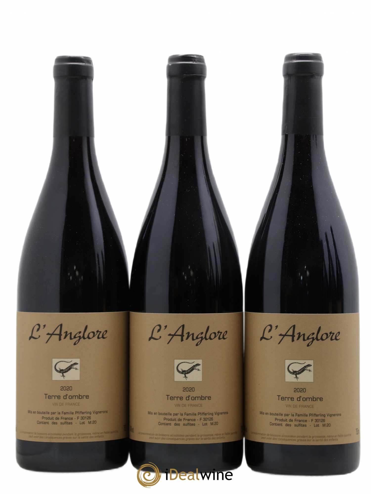 Vin de France Terre d'Ombre L'Anglore 2020 - Lot de 6 bouteilles - 1