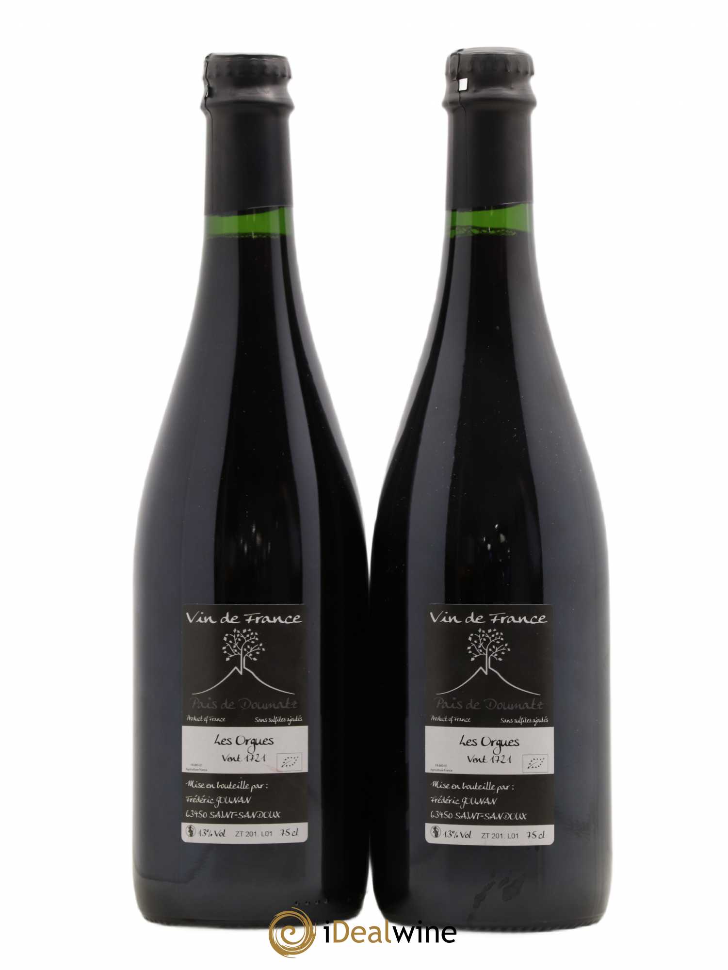 Vin de France Les Orgues Vignoble de l'Arbre Blanc 2017 - Lot of 2 bottles - 1