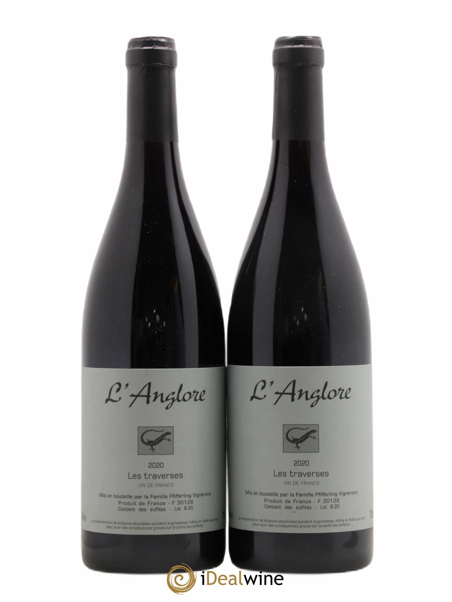 Vin de France Les Traverses L'Anglore 2020 - Lot de 2 bouteilles - 0