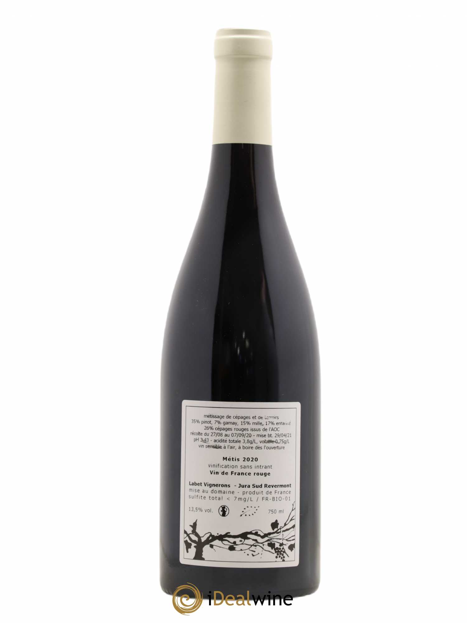 Vin de France Métis Romain - Julien - Charline Labet 2020 - Lot de 1 bouteille - 1