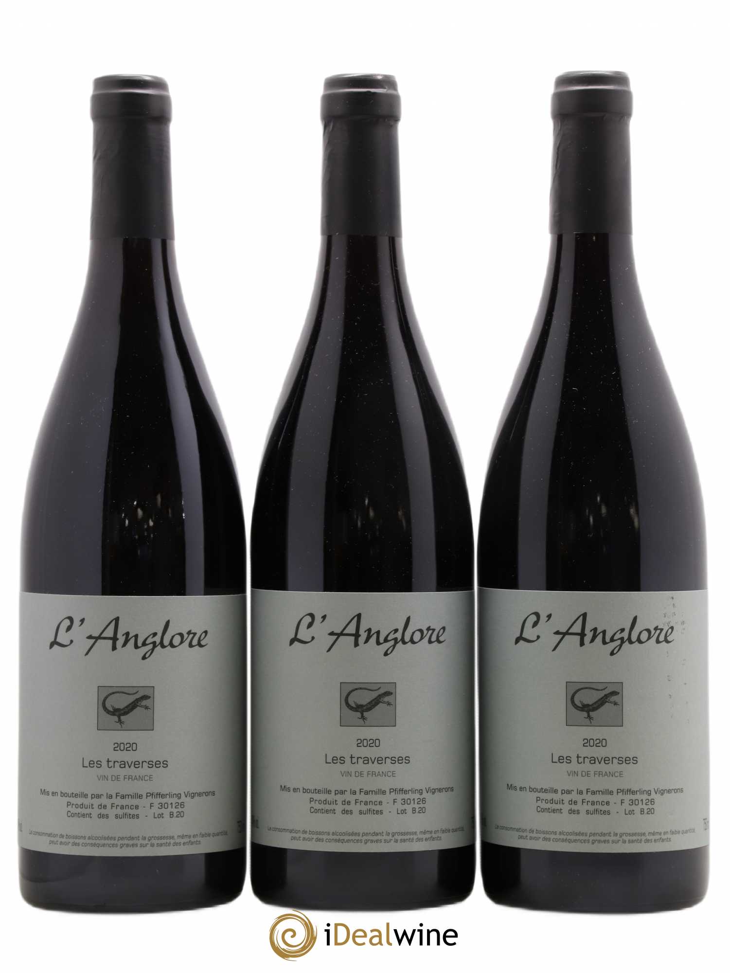 Vin de France Les Traverses L'Anglore 2020 - Lot de 3 bouteilles - 0