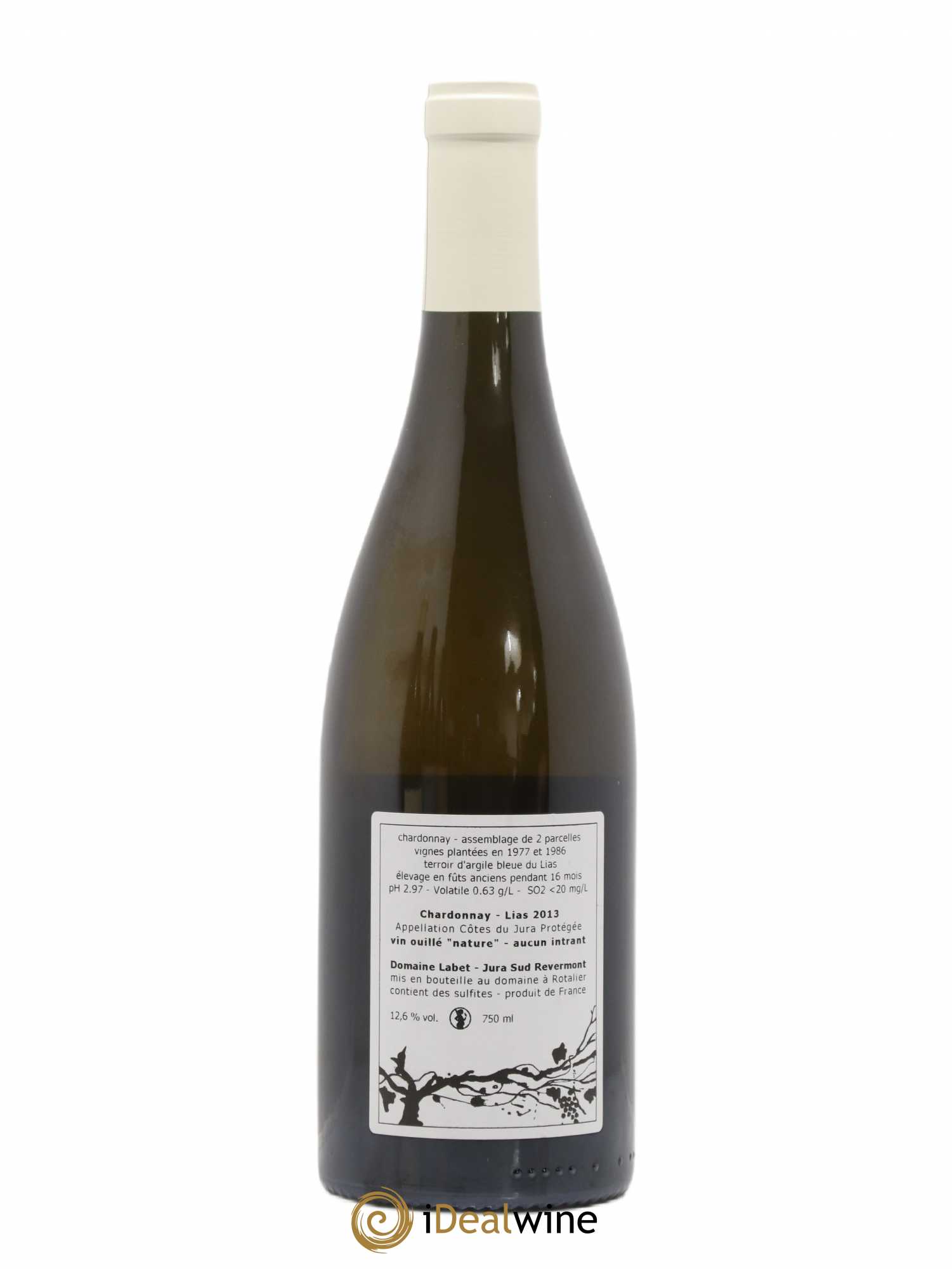 Côtes du Jura Chardonnay Lias Romain - Julien - Charline Labet 2013 - Lot de 1 bouteille - 1