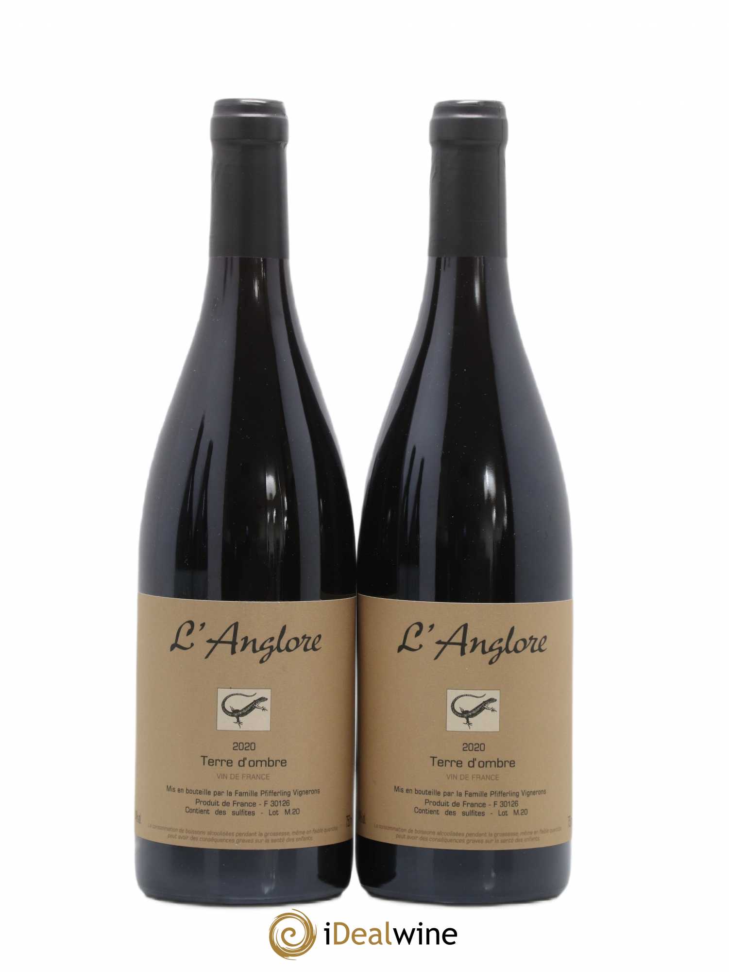 Vin de France Terre d'Ombre L'Anglore 2020 - Lot de 2 bouteilles - 0