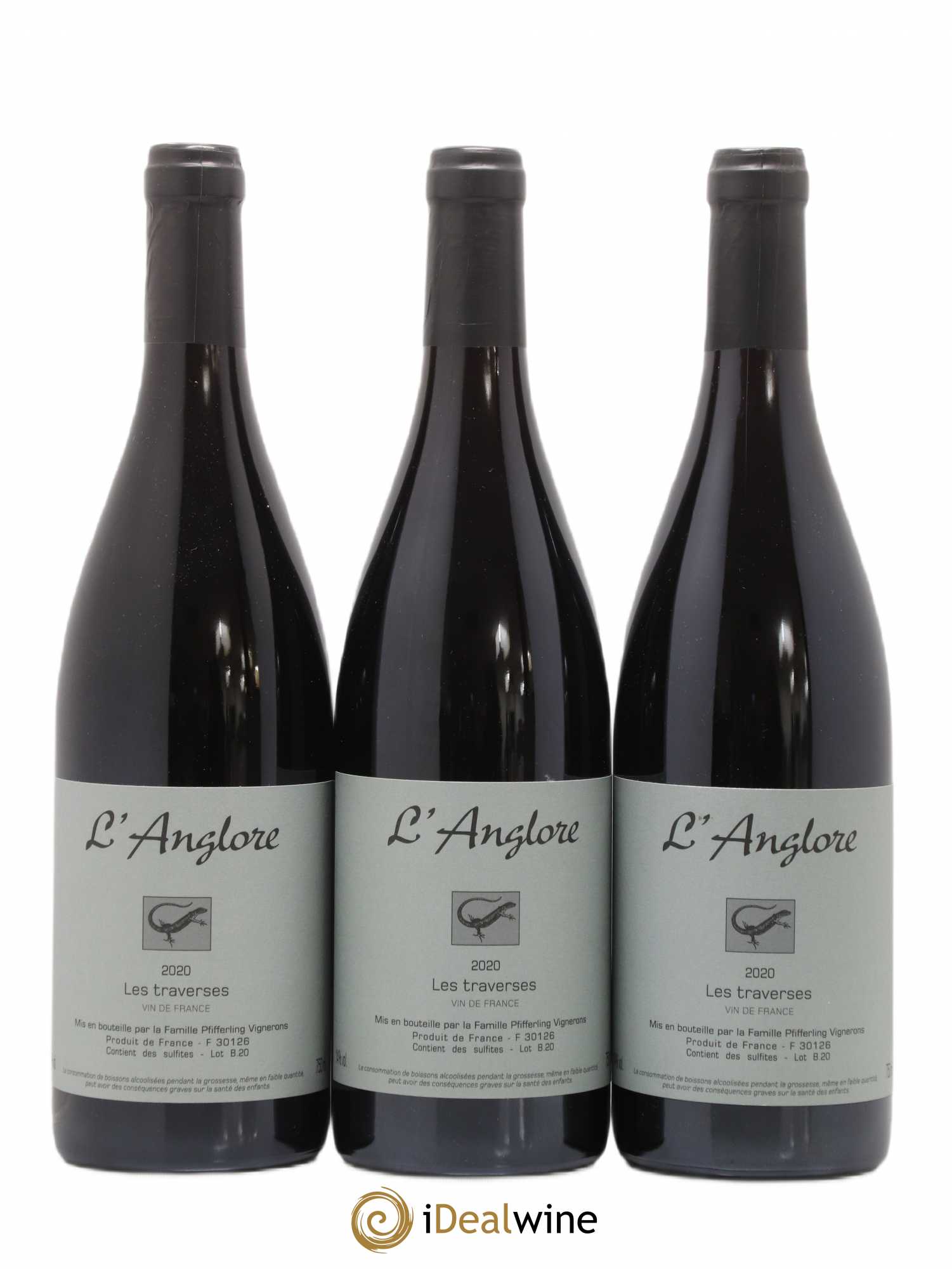 Vin de France Les Traverses L'Anglore 2020 - Lot de 3 bouteilles - 0