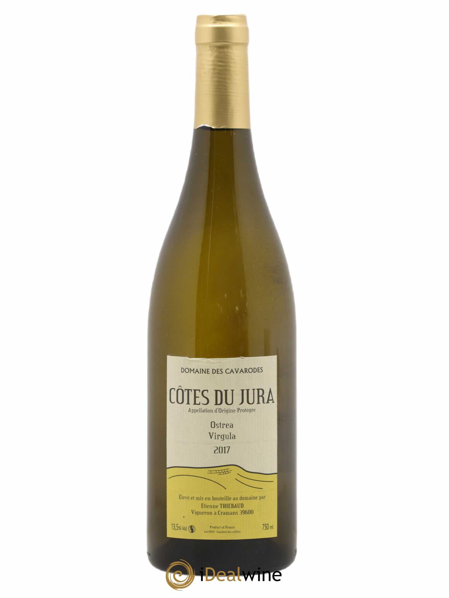 Côtes du Jura Ostrea Virgula Cavarodes (Domaine des) - Etienne Thiébaud 2017 - Lot de 1 bouteille - 0
