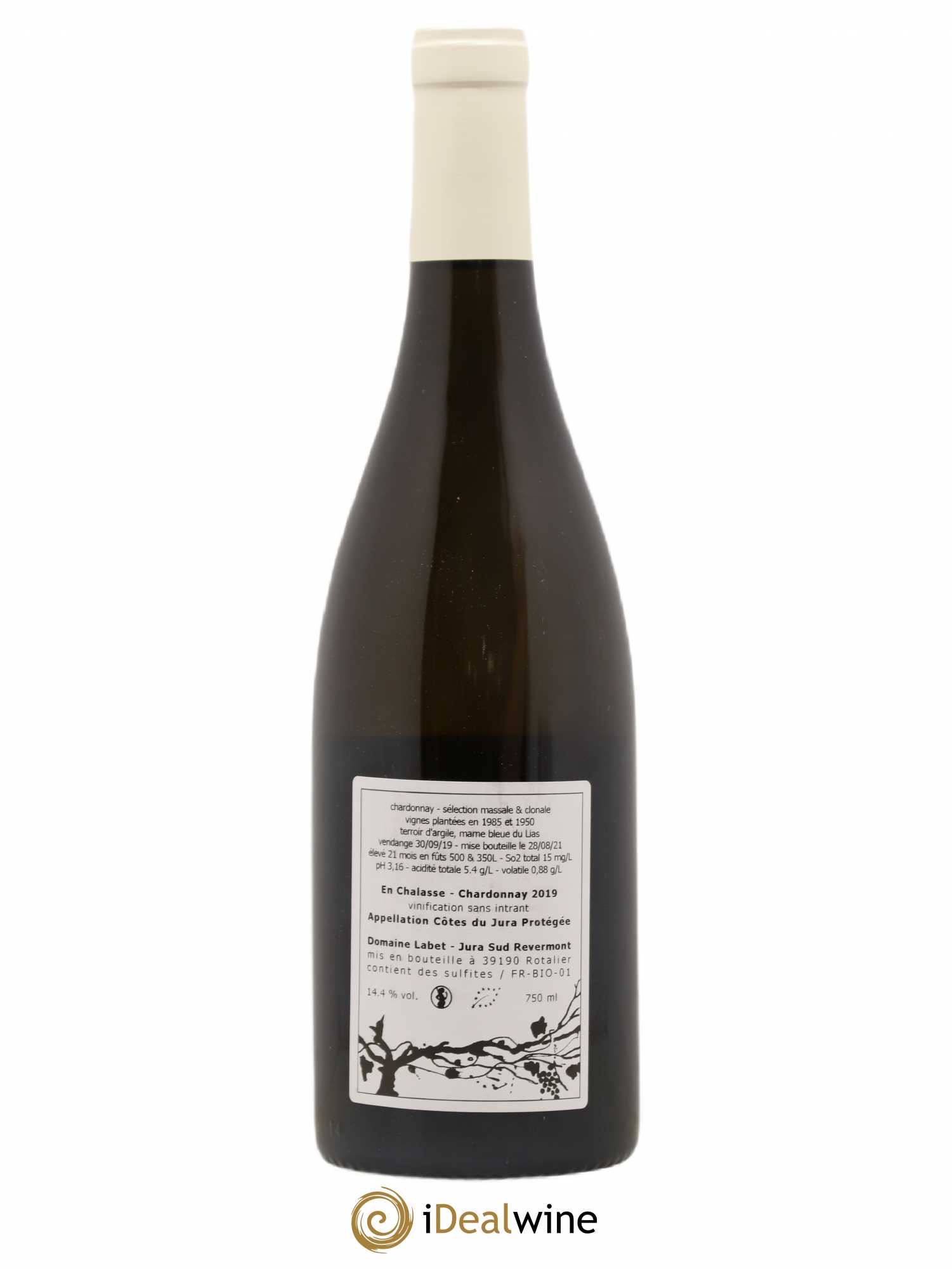 Côtes du Jura Chardonnay En Chalasse Romain - Julien - Charline Labet 2019 - Lot de 1 bouteille - 1