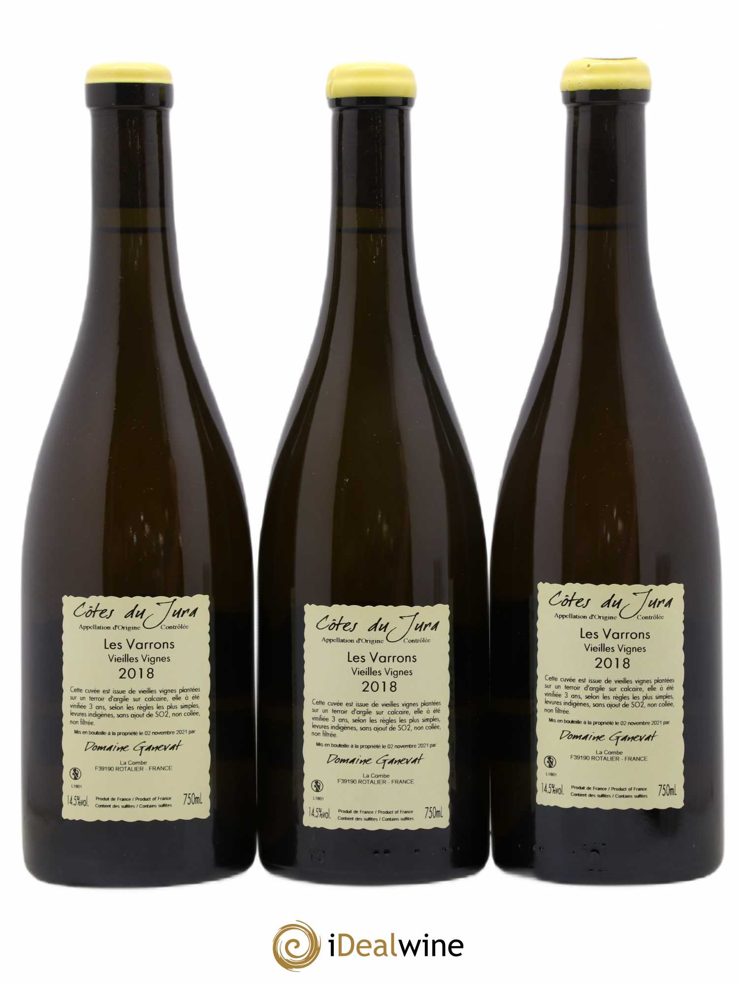 Côtes du Jura Les Varrons Vieilles Vignes Jean-François Ganevat (Domaine) 2018 - Lot de 3 bouteilles - 1