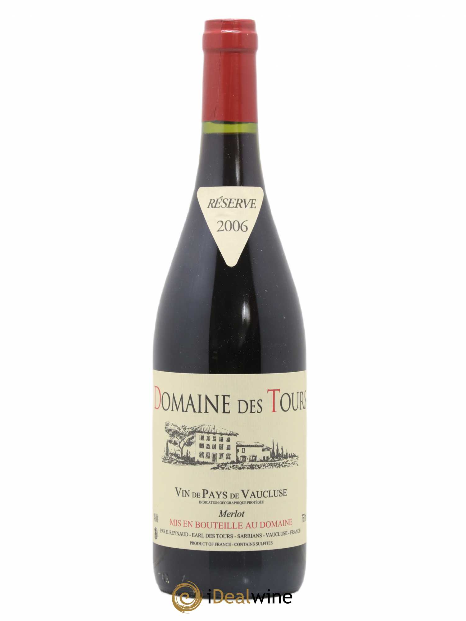 Vaucluse Domaine des Tours Merlot Emmanuel Reynaud 2006 - Lot de 1 bouteille - 0