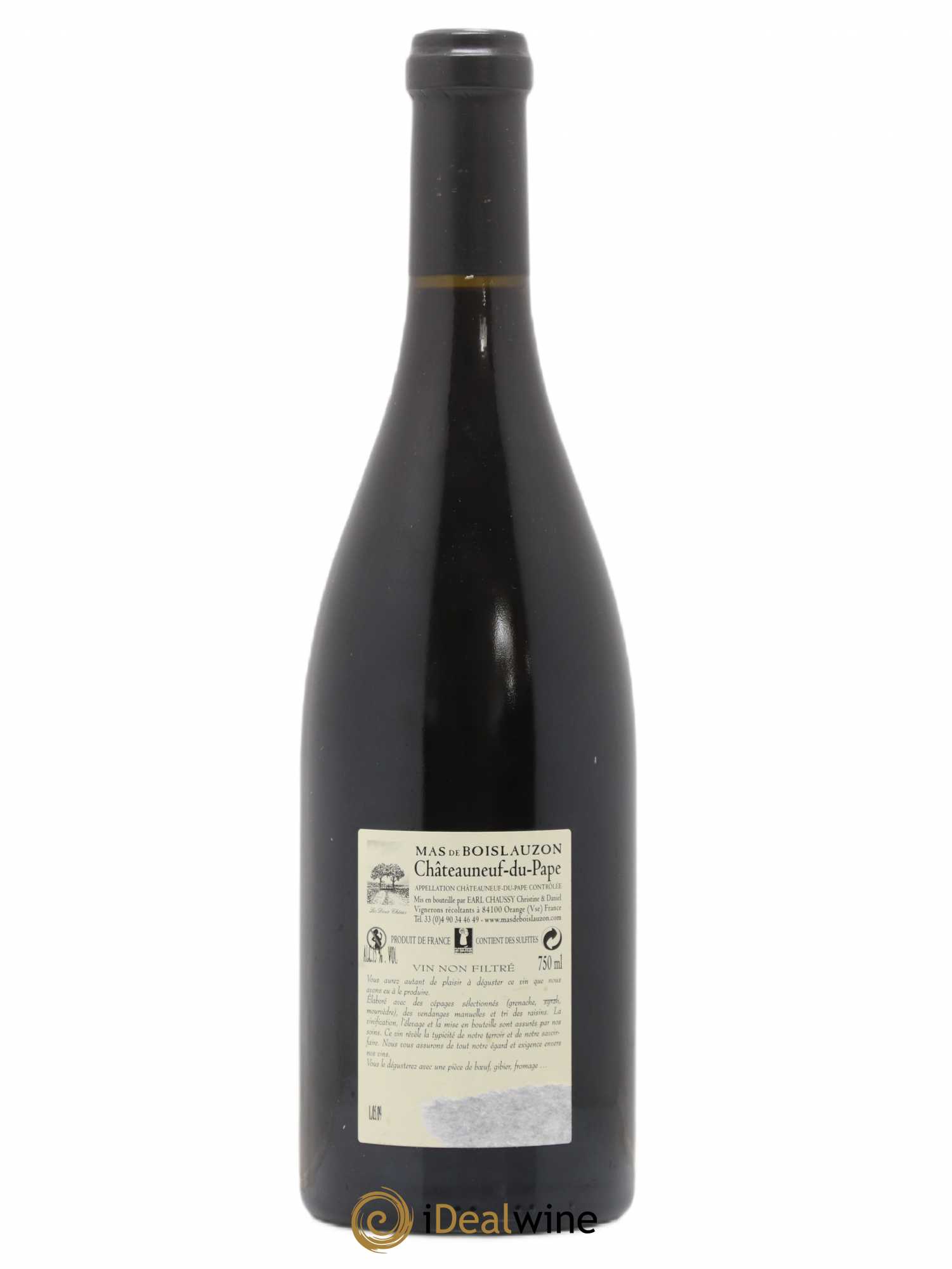 Châteauneuf-du-Pape Mas de Boislauzon Cuvée du Quet Christine et Daniel Chaussy 2007 - Lot de 1 bouteille - 1