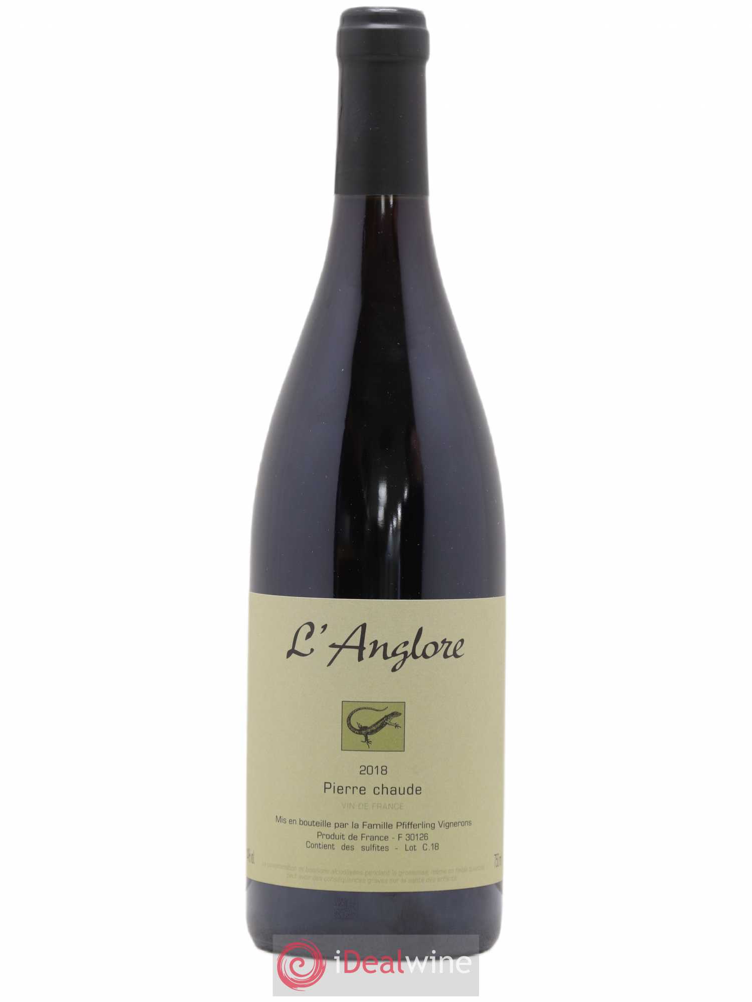 Vin de France Pierre chaude L'Anglore 2018 - Lot de 1 bouteille - 0