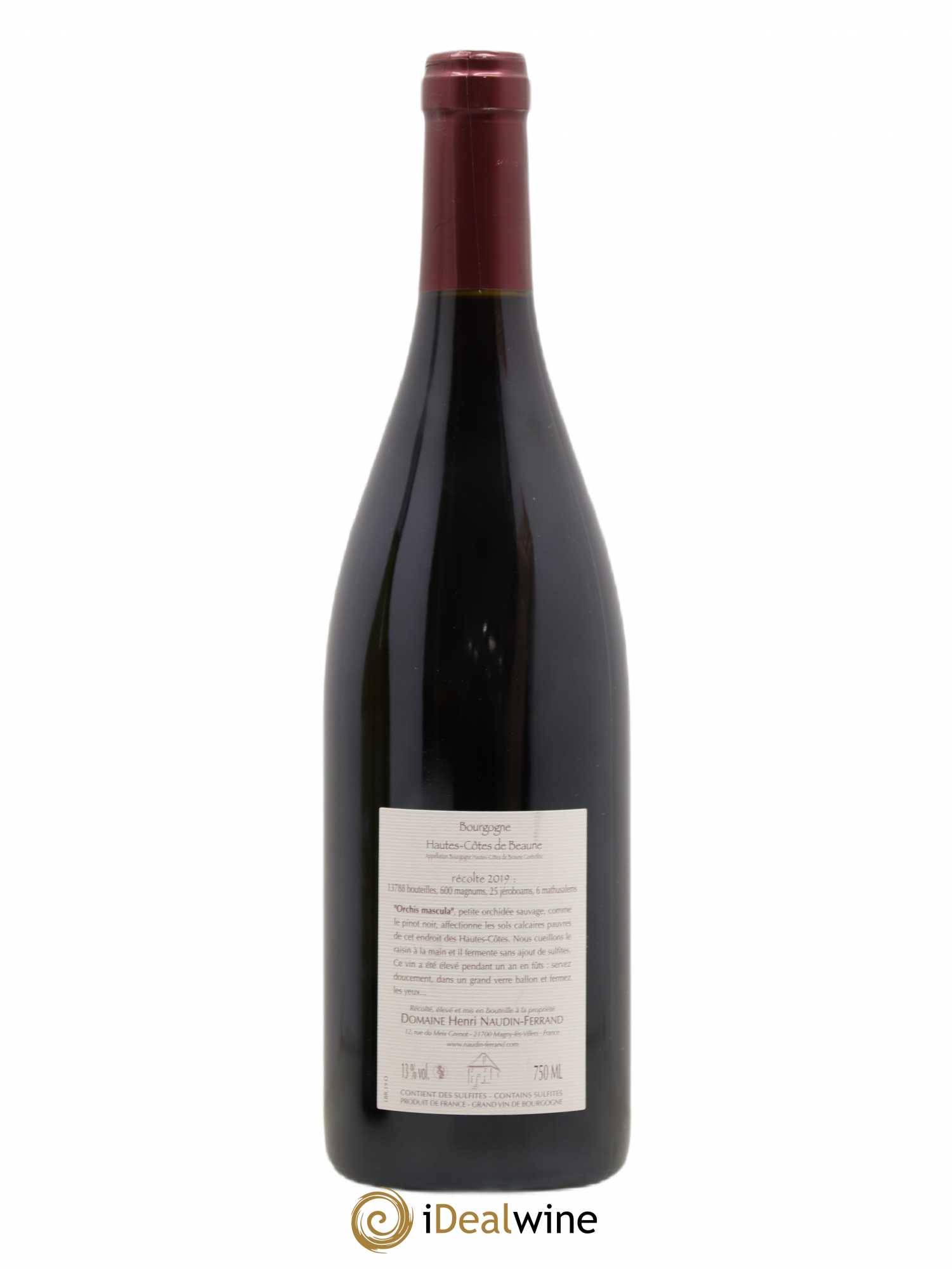 Hautes-Côtes de Beaune Orchis Mascula Naudin-Ferrand (Domaine) 2019 - Lot de 1 bouteille - 1