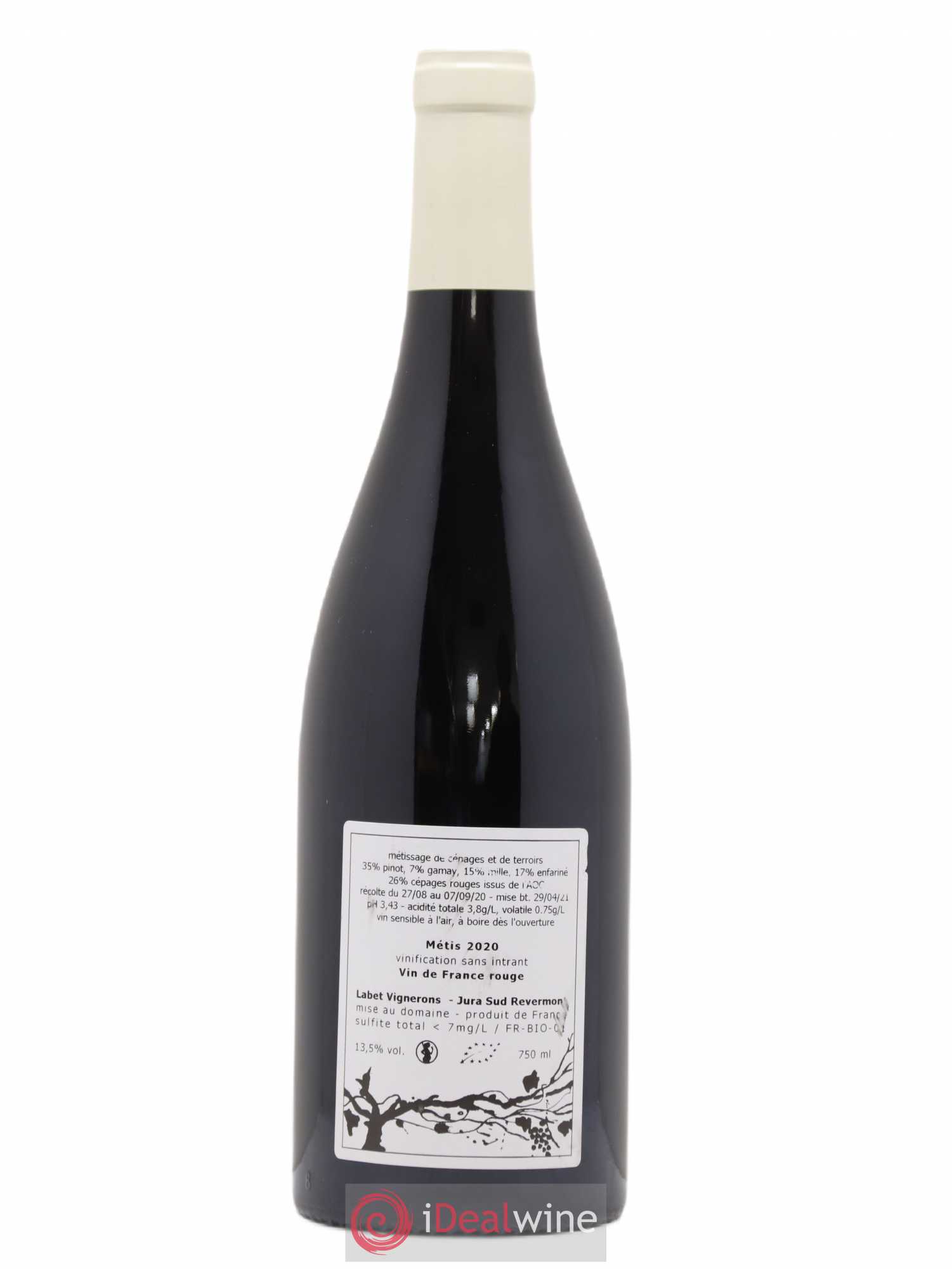 Vin de France Métis Romain - Julien - Charline Labet 2020 - Lot de 1 bouteille - 1