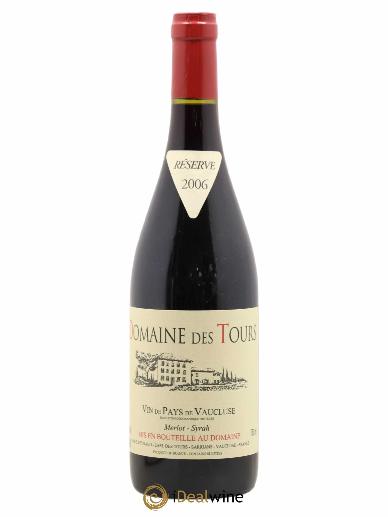 Vaucluse Domaine des Tours Merlot-Syrah Emmanuel Reynaud 2006 - Lot de 1 bouteille - 0