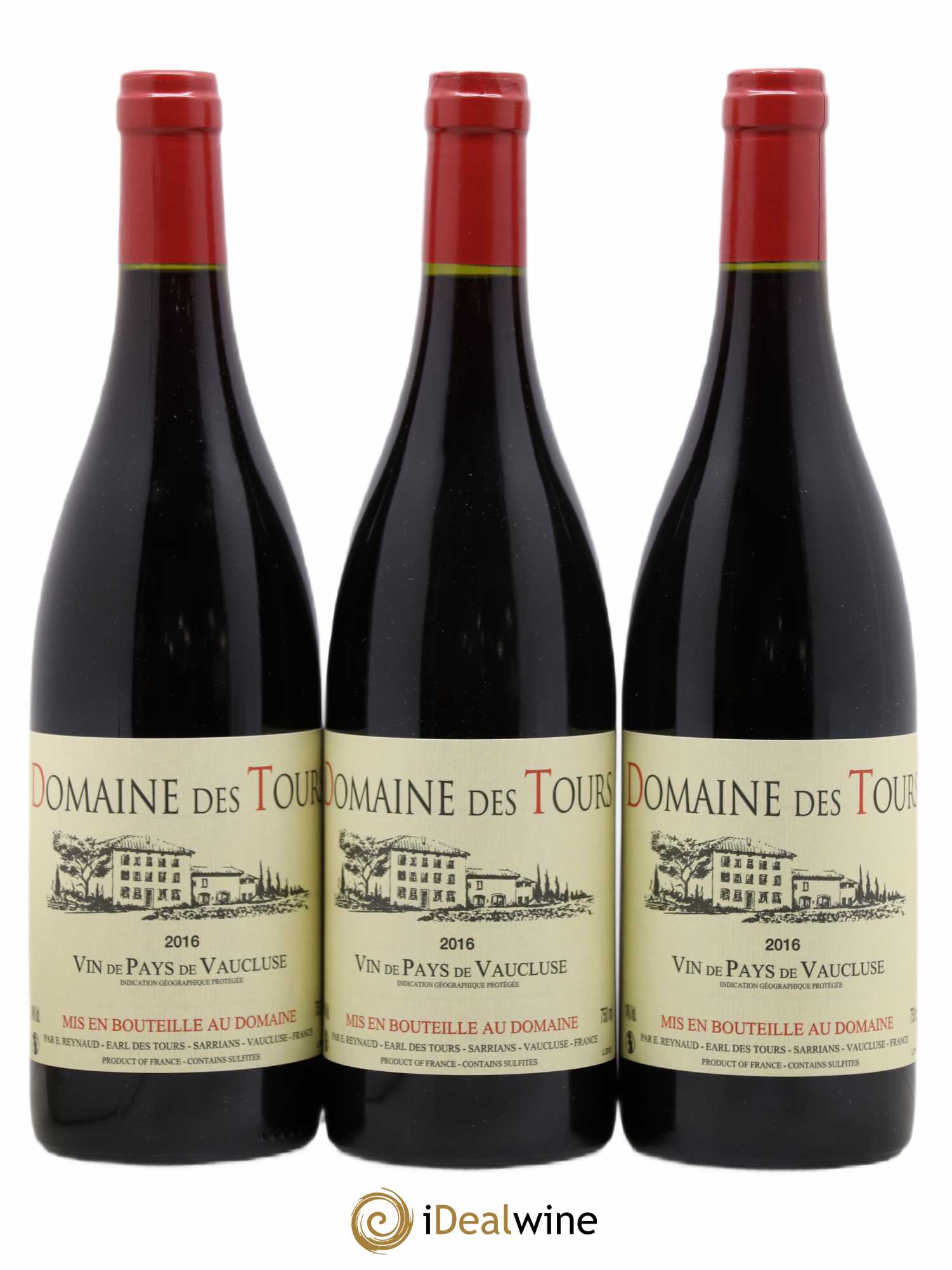 Vaucluse (Vin de Pays de Vaucluse) Domaine des Tours Emmanuel Reynaud 2016 - Lotto di 3 bottiglie - 0
