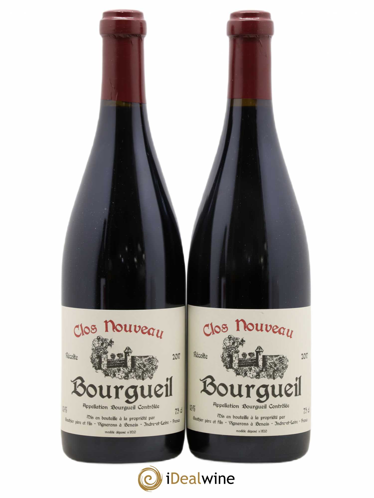 Bourgueil Clos Nouveau Domaine du Bel Air 2017 - Lot de 2 bouteilles - 0