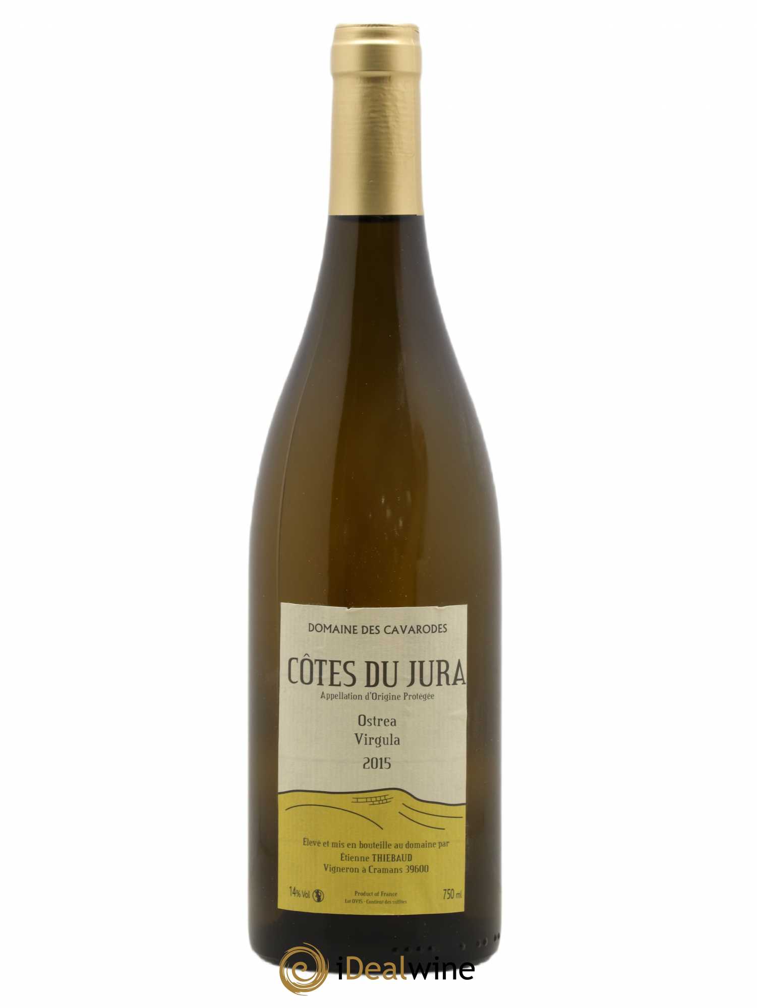 Côtes du Jura Ostrea Virgula Cavarodes (Domaine des) - Etienne Thiébaud 2015 - Lot de 1 bouteille - 0