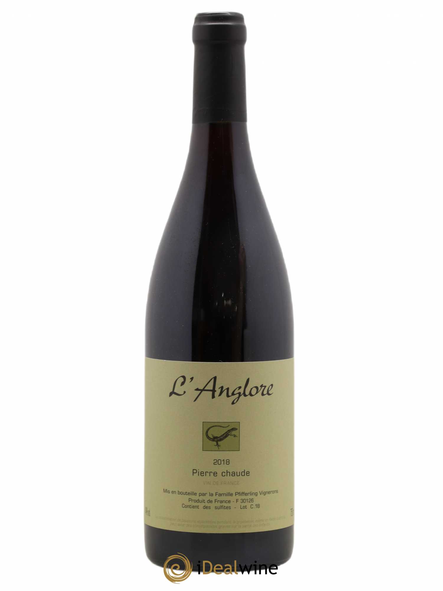 Vin de France Pierre chaude L'Anglore 2018 - Lot de 1 bouteille - 0