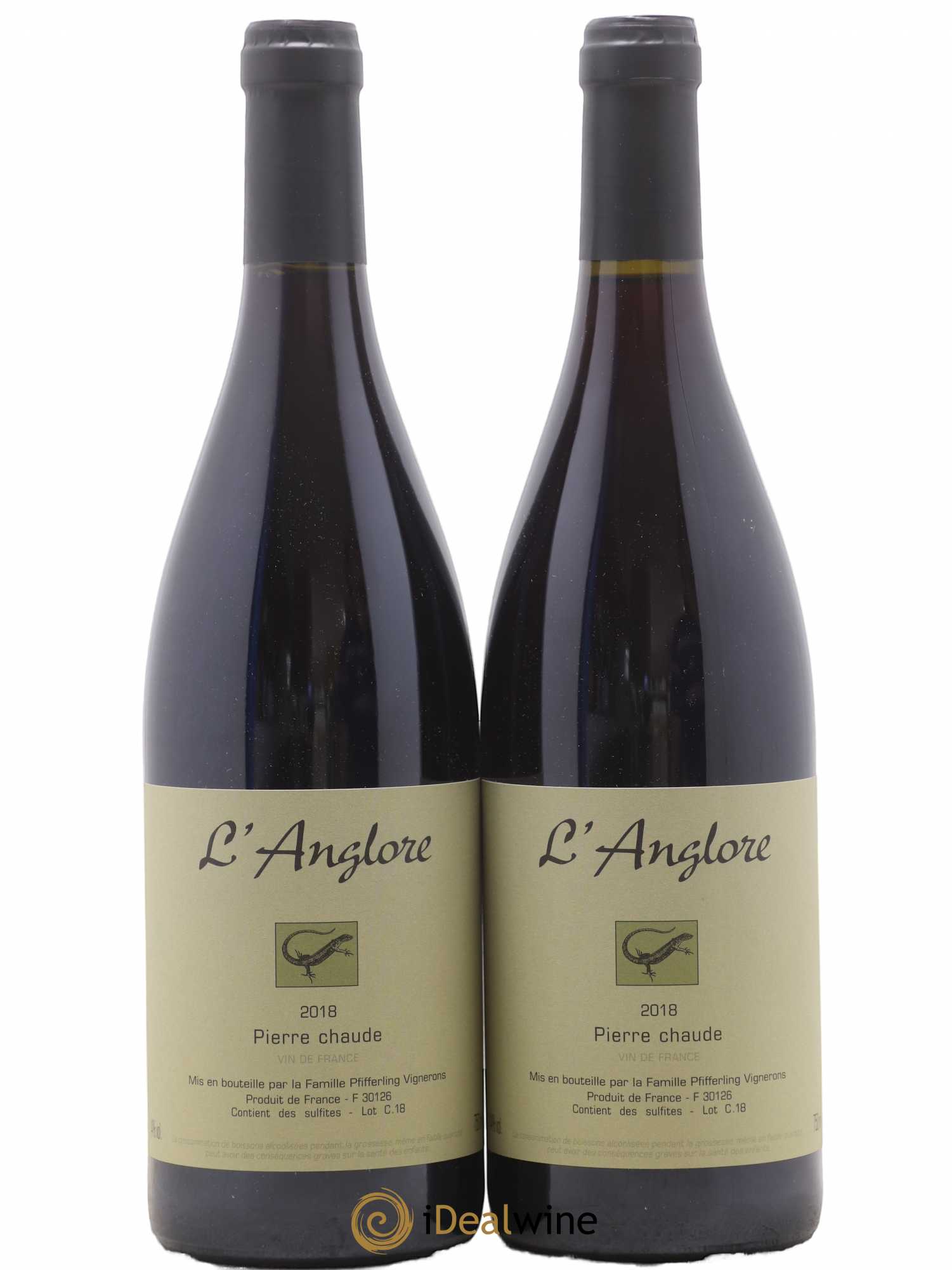 Vin de France Pierre chaude L'Anglore 2018 - Lot de 2 bouteilles - 0