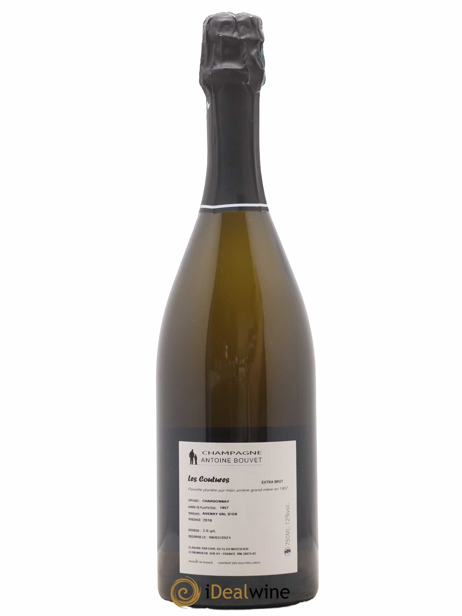 Champagne Blanc de Blancs Extra Brut Les Coutures Antoine Bouvet 2016 - Posten von 1 Flasche - 1