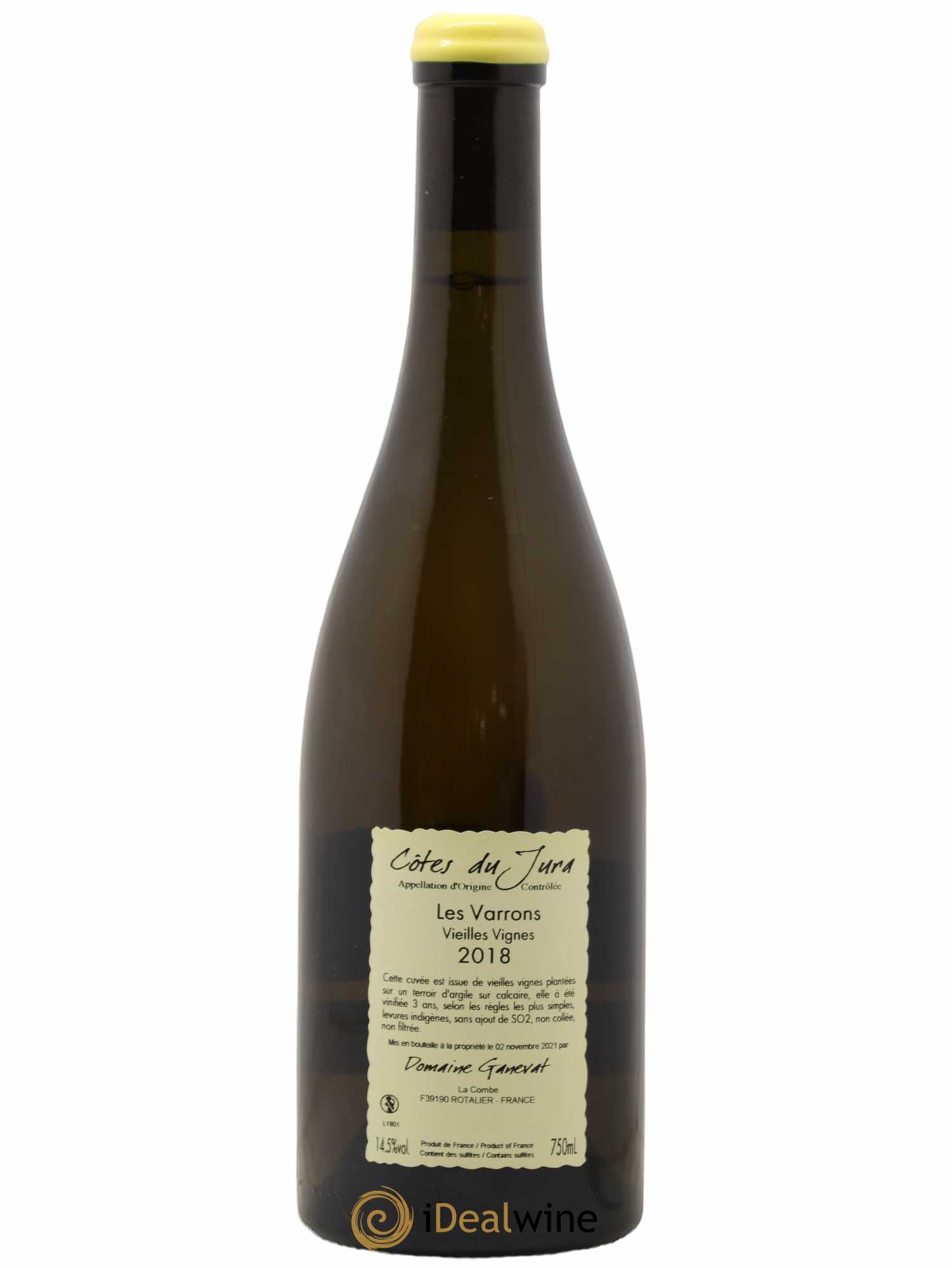 Côtes du Jura Les Varrons Vieilles Vignes Jean-François Ganevat (Domaine) 2018 - Lot de 1 bouteille - 1