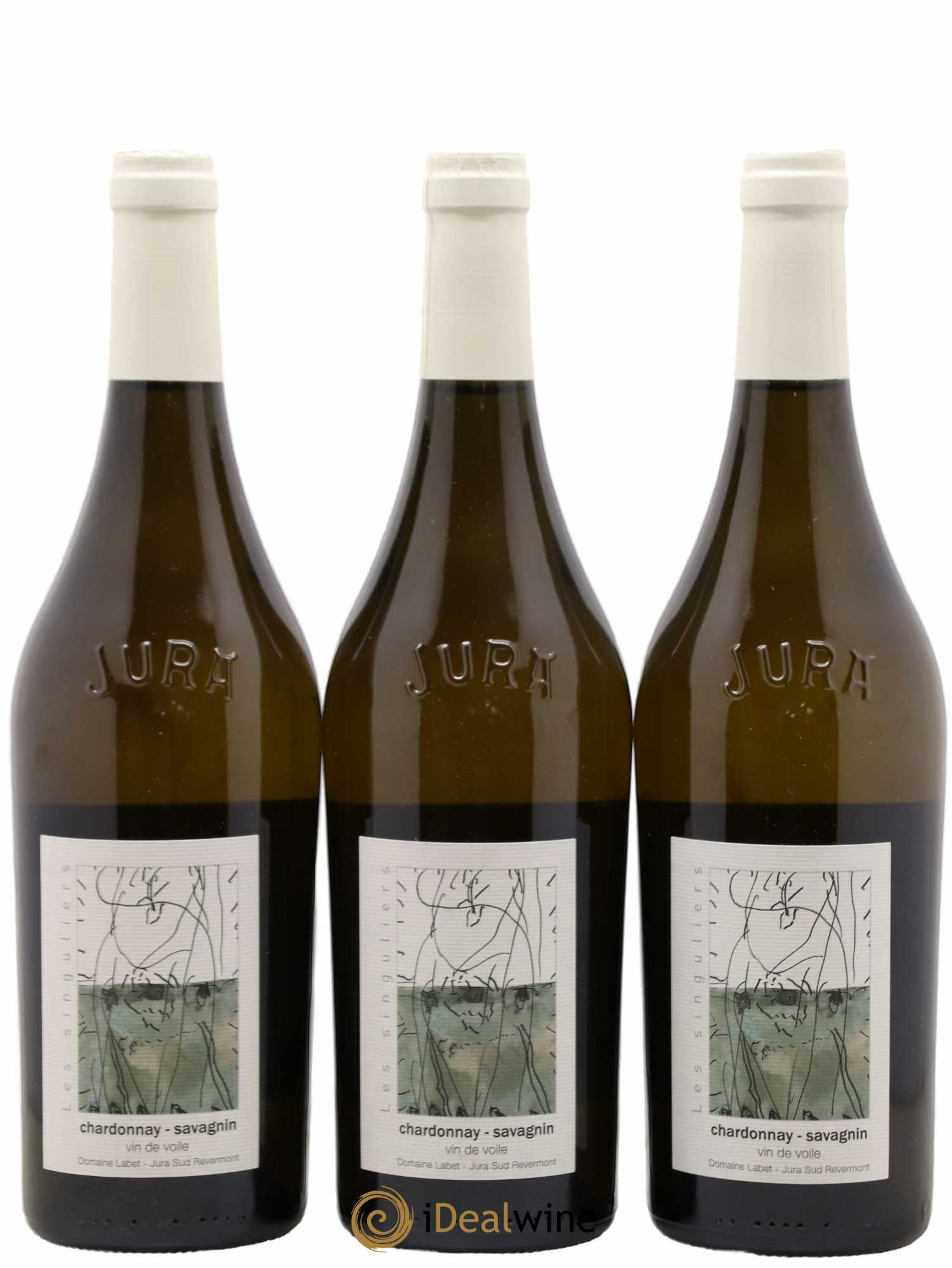 Côtes du Jura Vin de Voile Chardonnay-Savagnin cuvée de garde Romain - Julien - Charline Labet 2019 - Lot de 3 bouteilles - 0