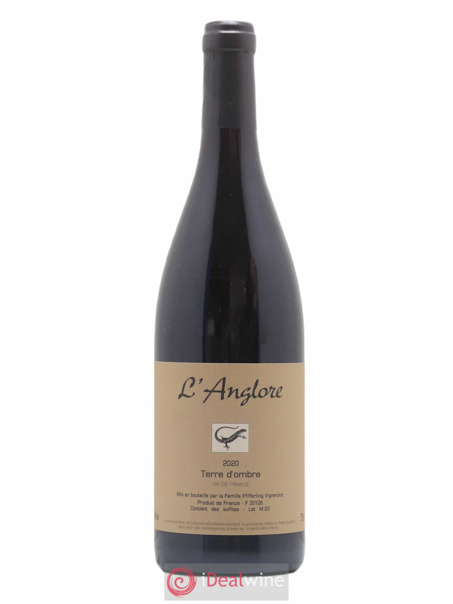 Vin de France Terre d'Ombre L'Anglore 2020 - Lot de 1 bouteille - 0