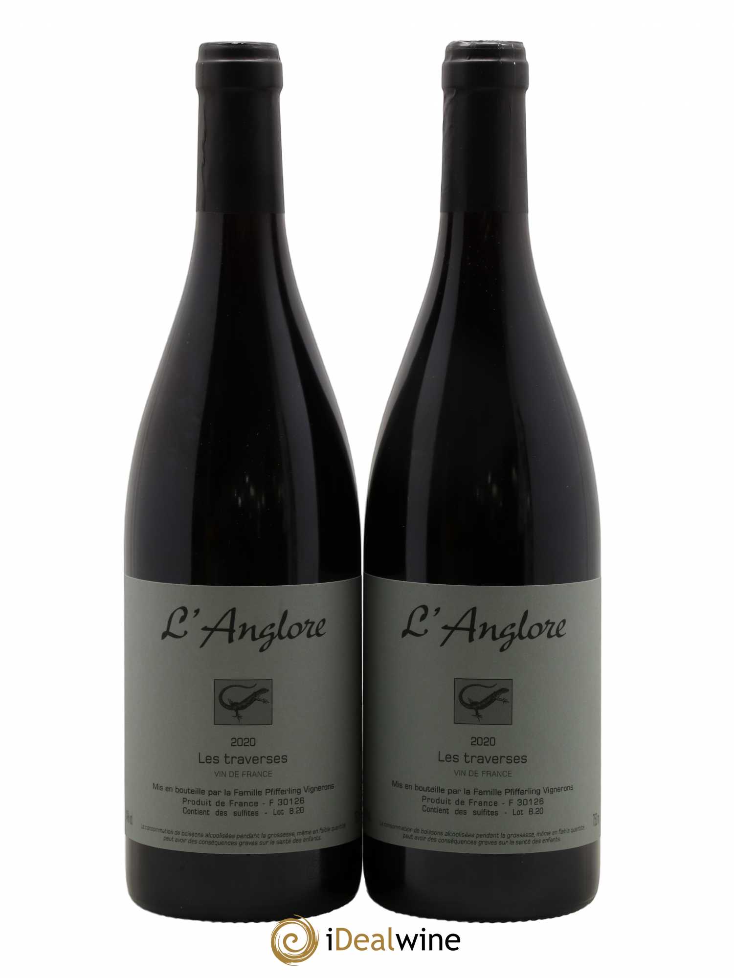 Vin de France Les Traverses L'Anglore 2020 - Lot de 2 bouteilles - 0