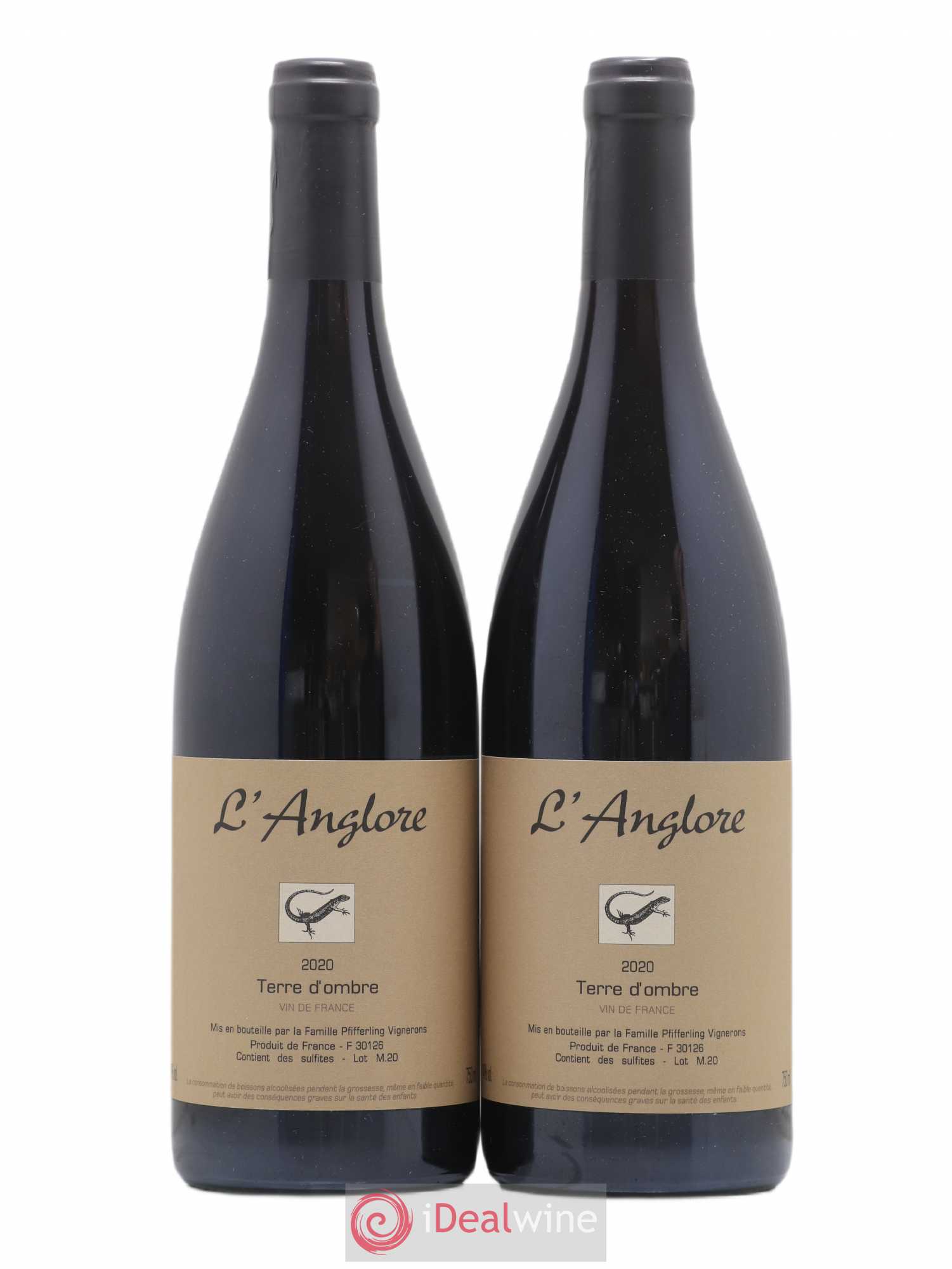 Vin de France Terre d'Ombre L'Anglore 2020 - Lot de 2 bouteilles - 0