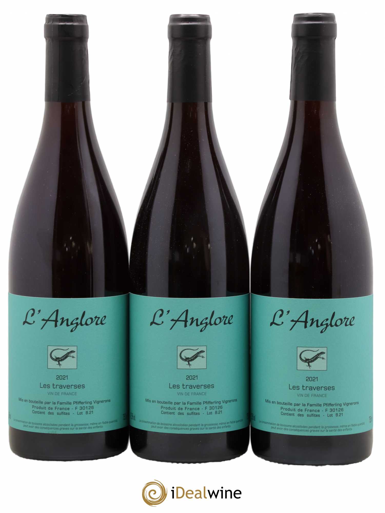 Vin de France Les Traverses L'Anglore 2021 - Lot de 6 bouteilles - 1