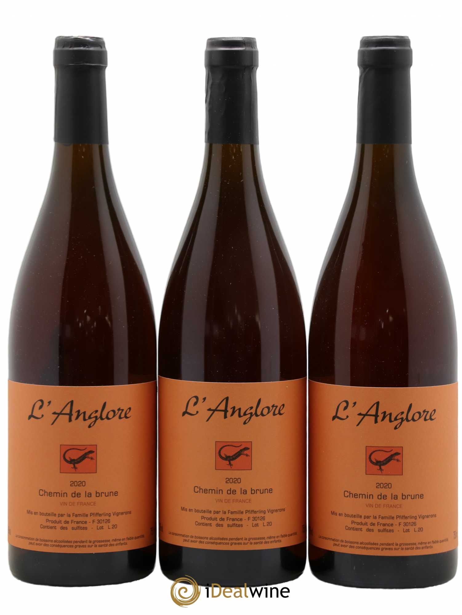 Vin de France Chemin de la brune L'Anglore 2020 - Lot de 3 bouteilles - 0