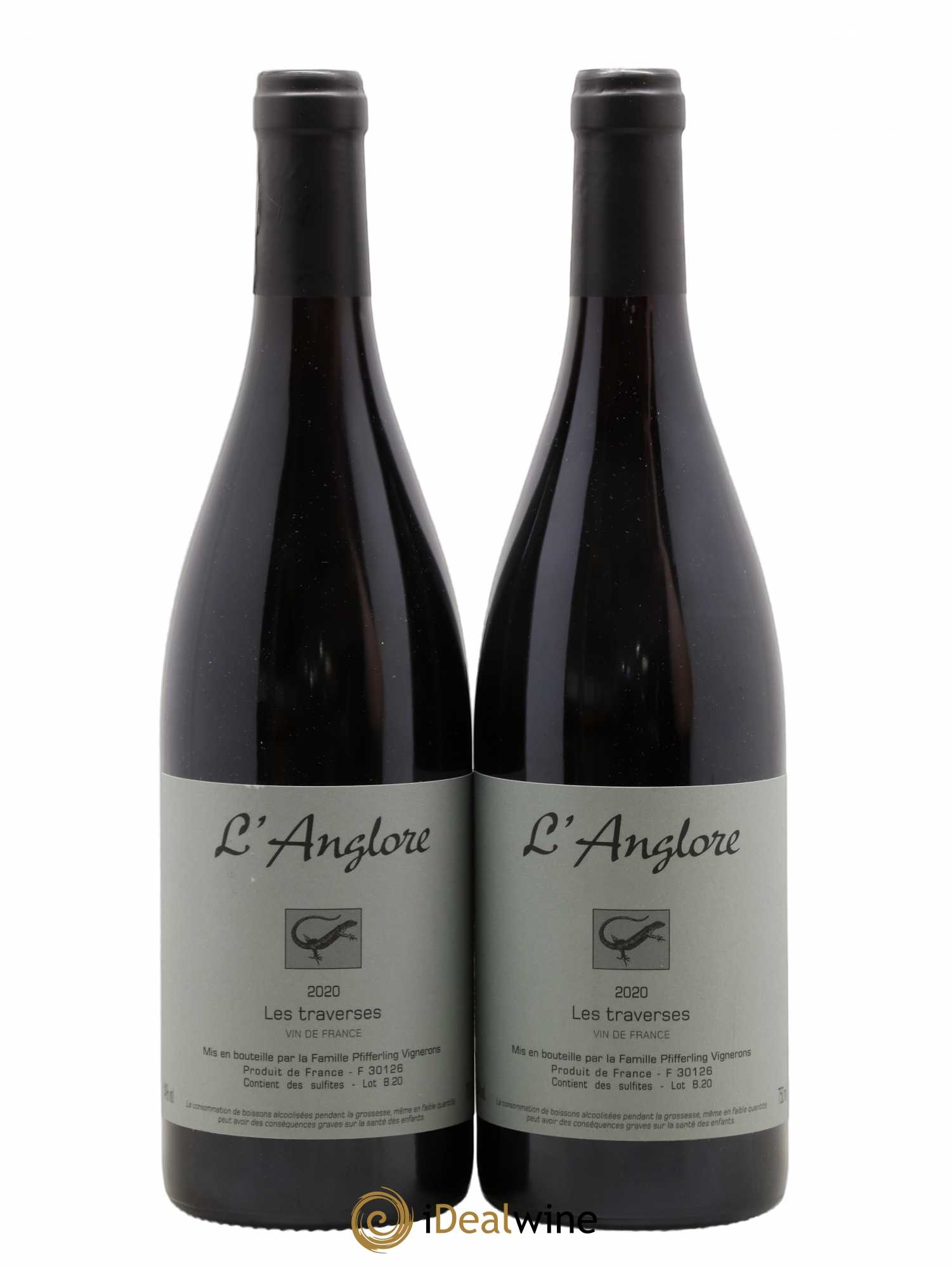 Vin de France Les Traverses L'Anglore 2020 - Lot de 2 bouteilles - 0