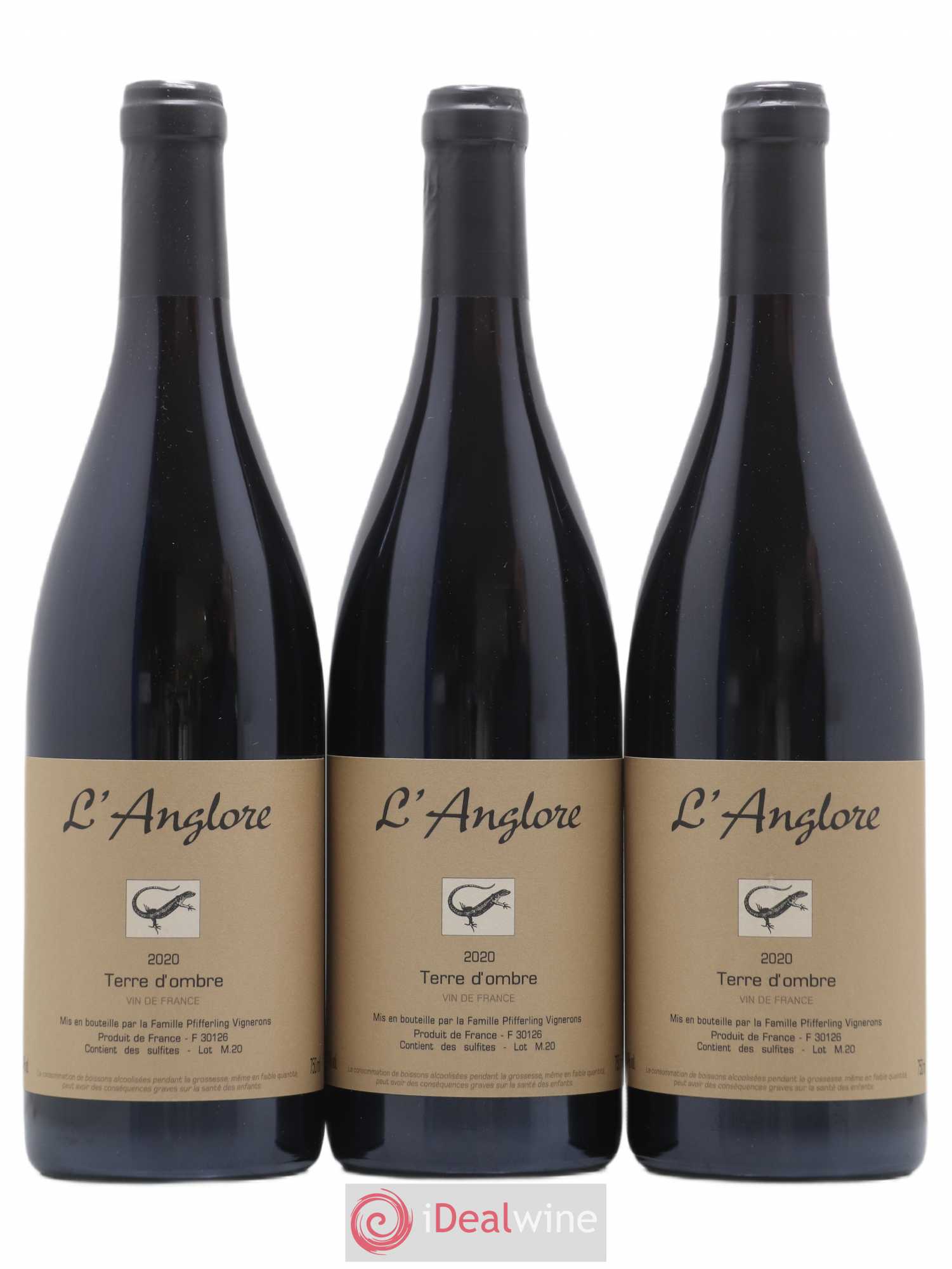 Vin de France Terre d'Ombre L'Anglore 2020 - Lot de 6 bouteilles - 1