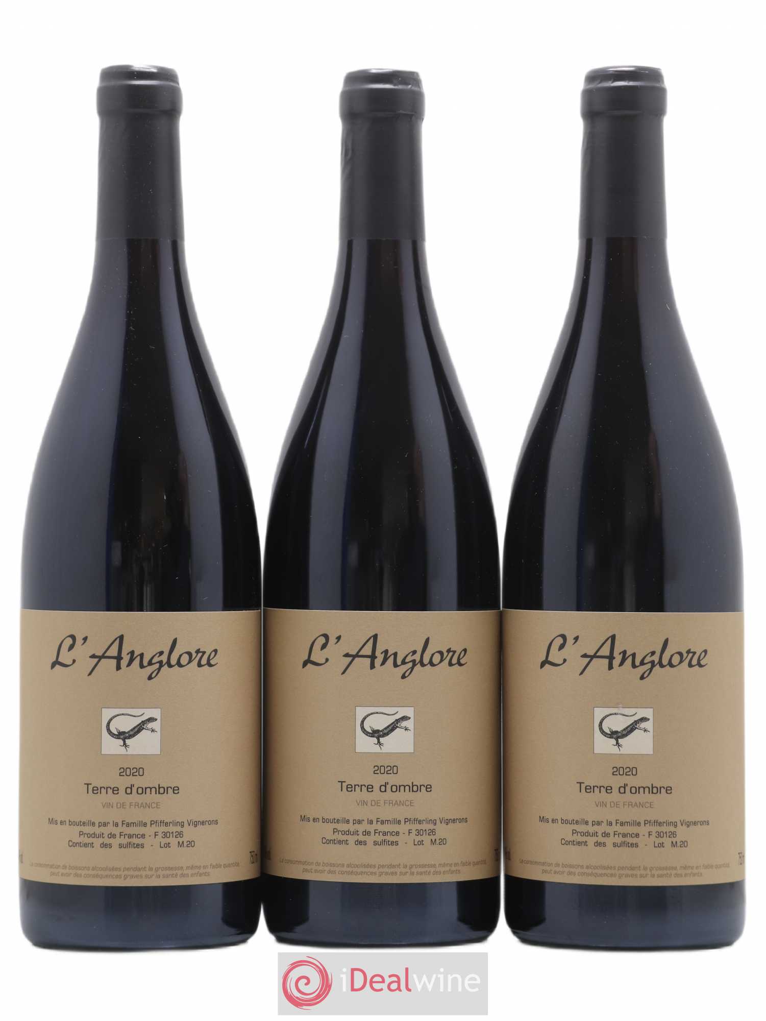 Vin de France Terre d'Ombre L'Anglore 2020 - Lot de 6 bouteilles - 2