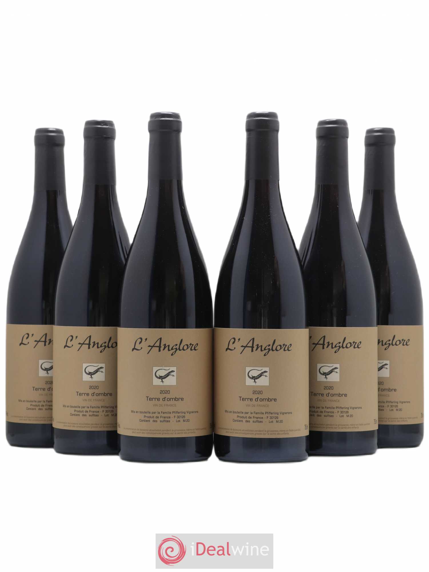 Vin de France Terre d'Ombre L'Anglore 2020 - Lot de 6 bouteilles - 0