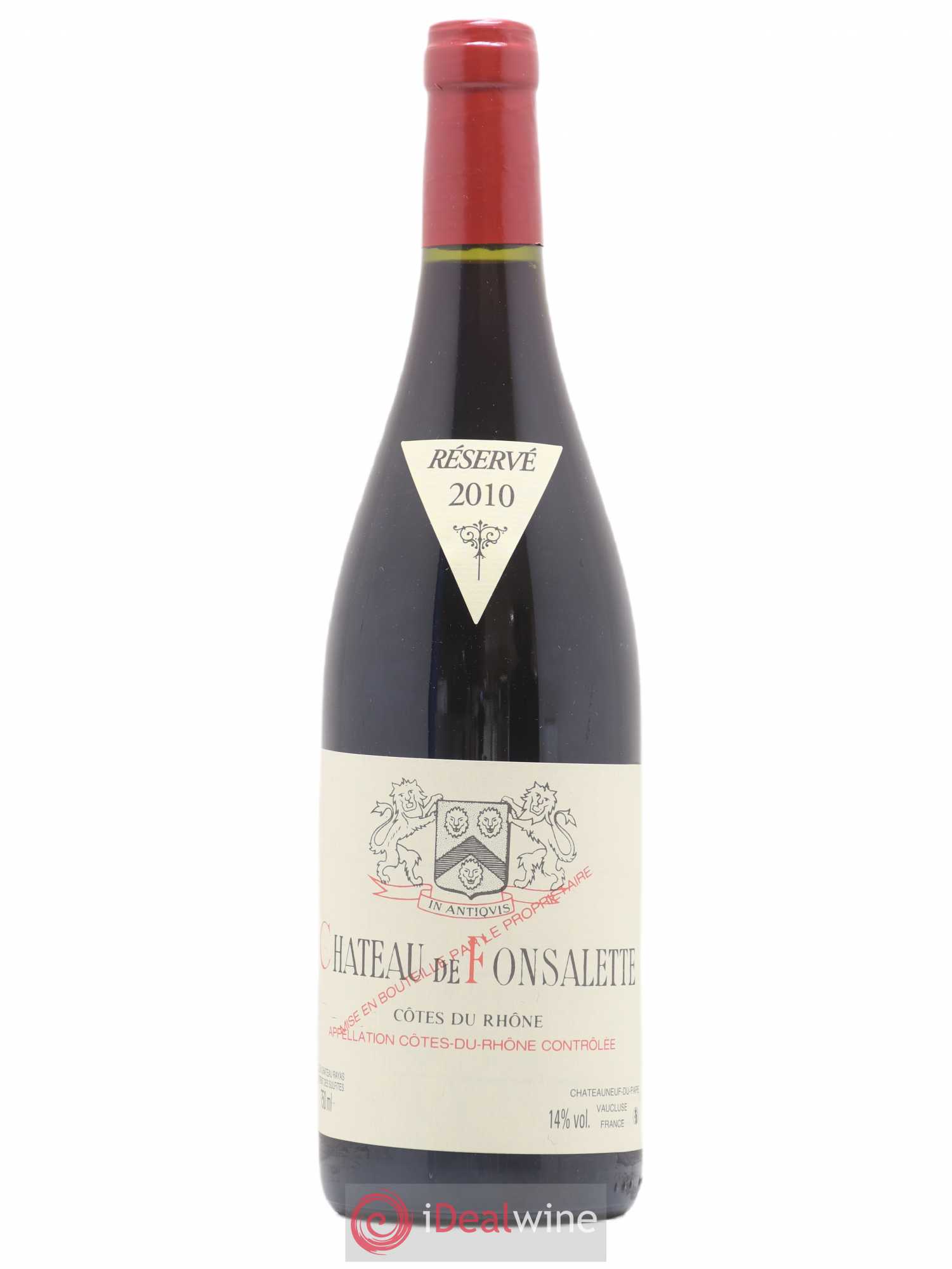 Côtes-du-Rhône Château de Fonsalette Emmanuel Reynaud 2010 - Lot de 1 bouteille - 0