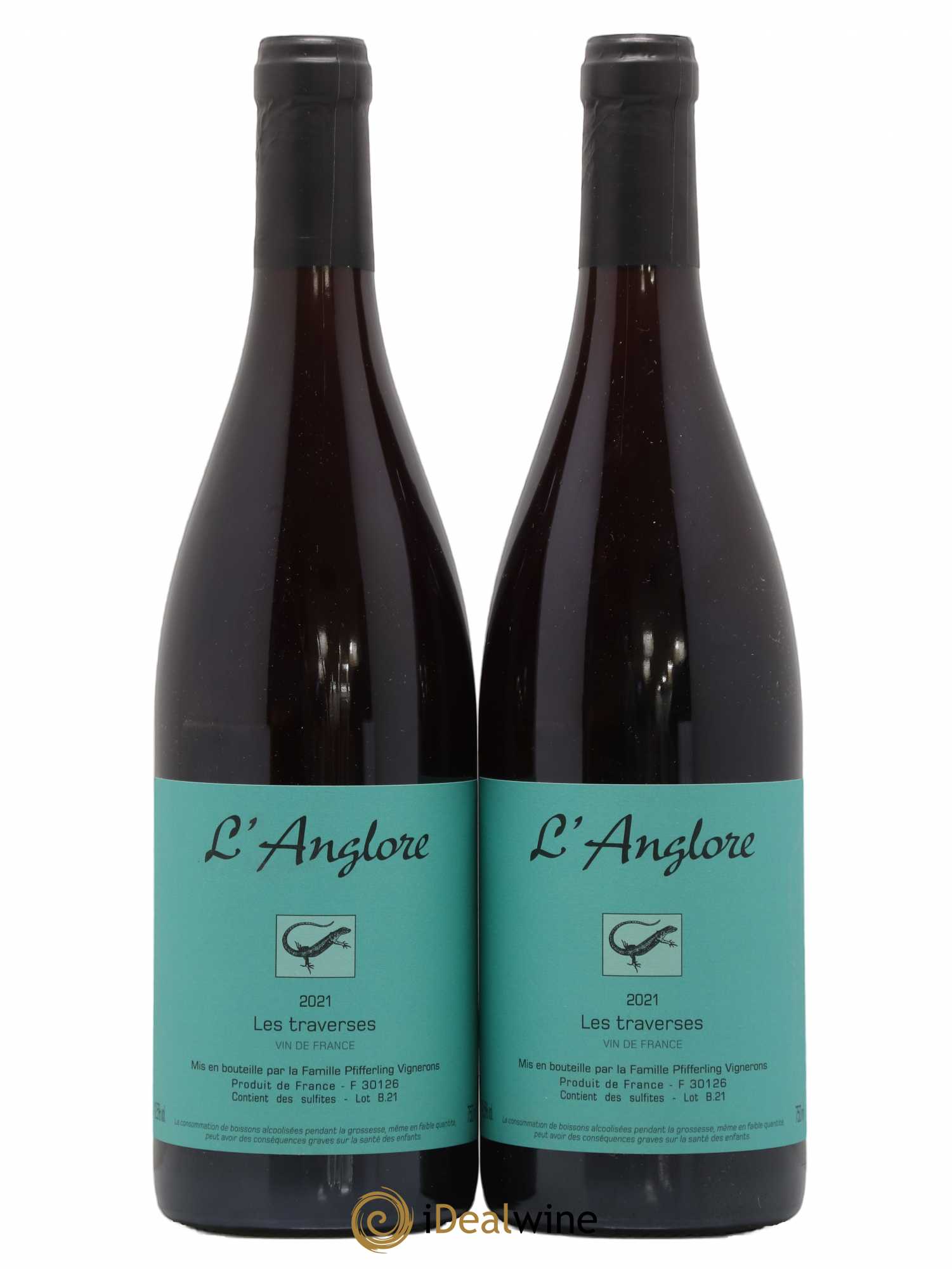 Vin de France Les Traverses L'Anglore 2021 - Lot de 2 bouteilles - 0