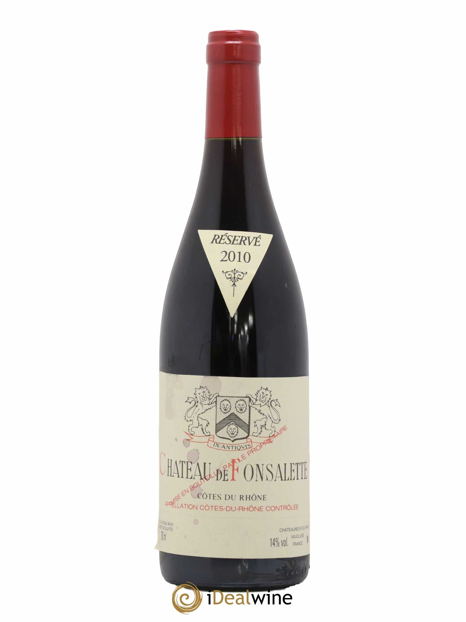Côtes-du-Rhône Château de Fonsalette Emmanuel Reynaud 2010 - Lot de 1 bouteille - 0