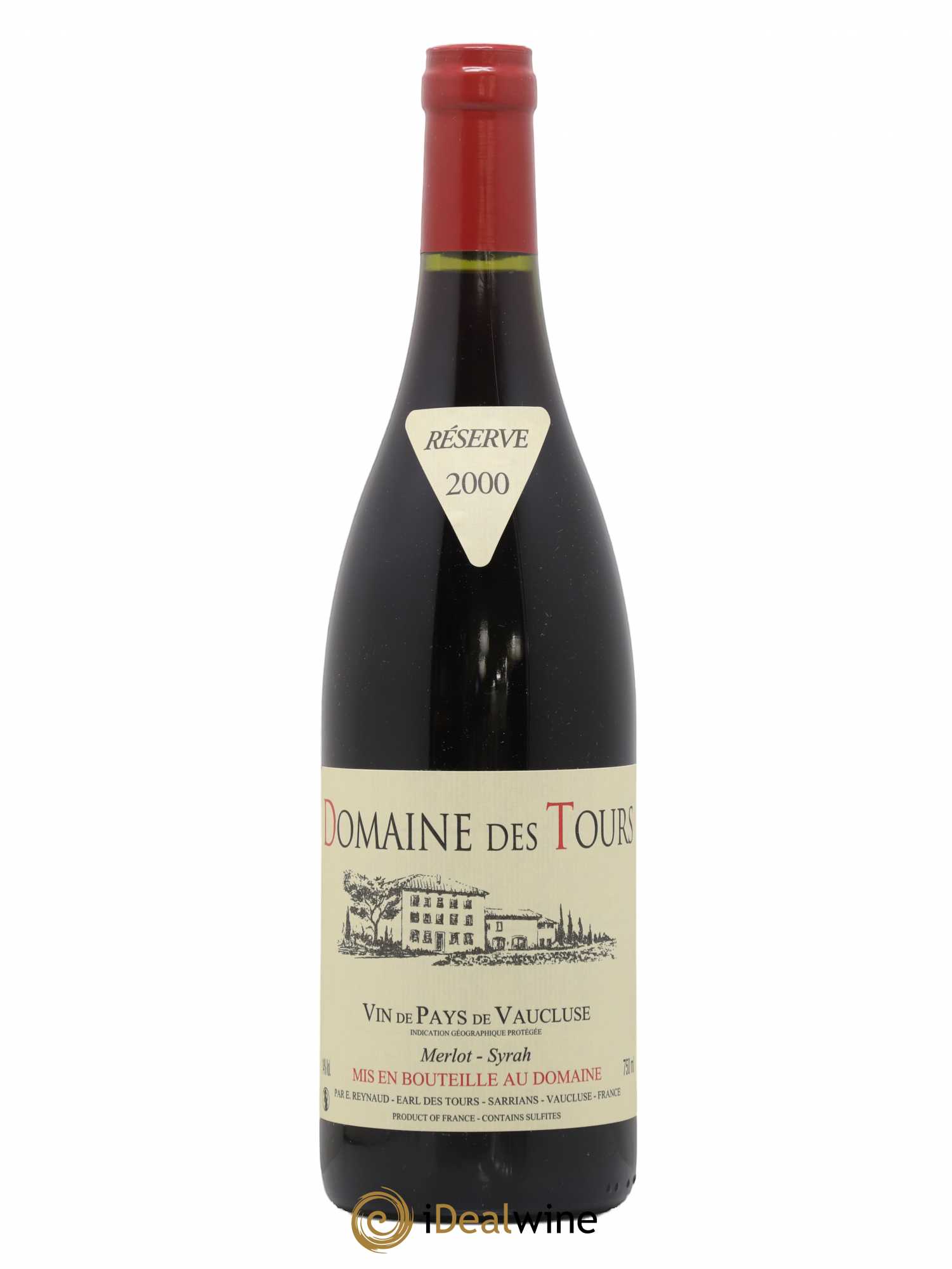 Vaucluse Domaine des Tours Merlot-Syrah Emmanuel Reynaud 2000 - Lot de 1 bouteille - 0