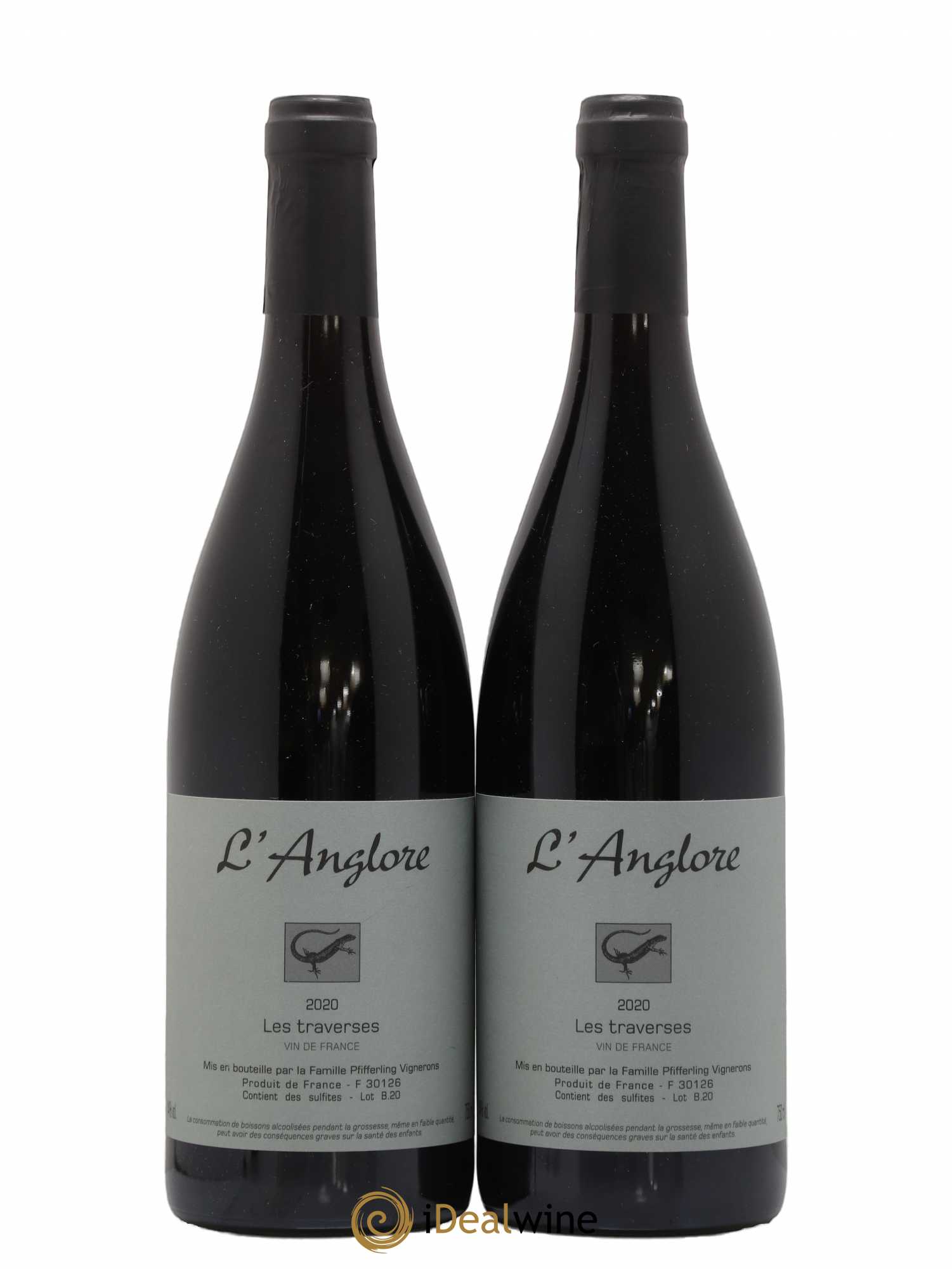 Vin de France Les Traverses L'Anglore 2020 - Lot de 2 bouteilles - 0