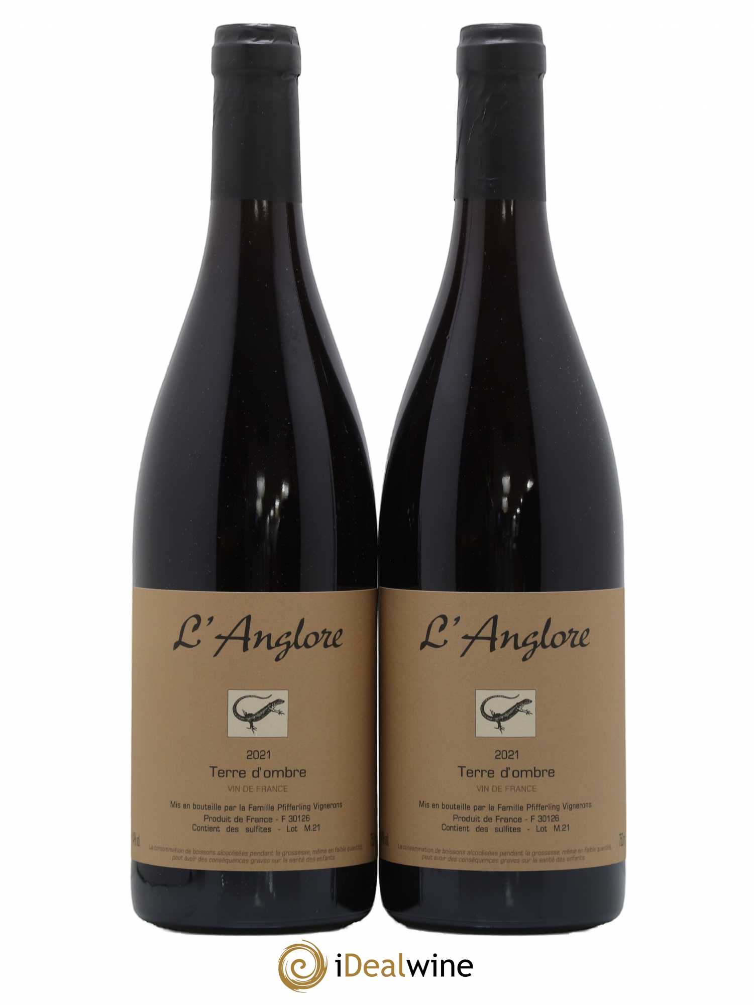 Vin de France Terre d'Ombre L'Anglore 2021 - Lot de 2 bouteilles - 0
