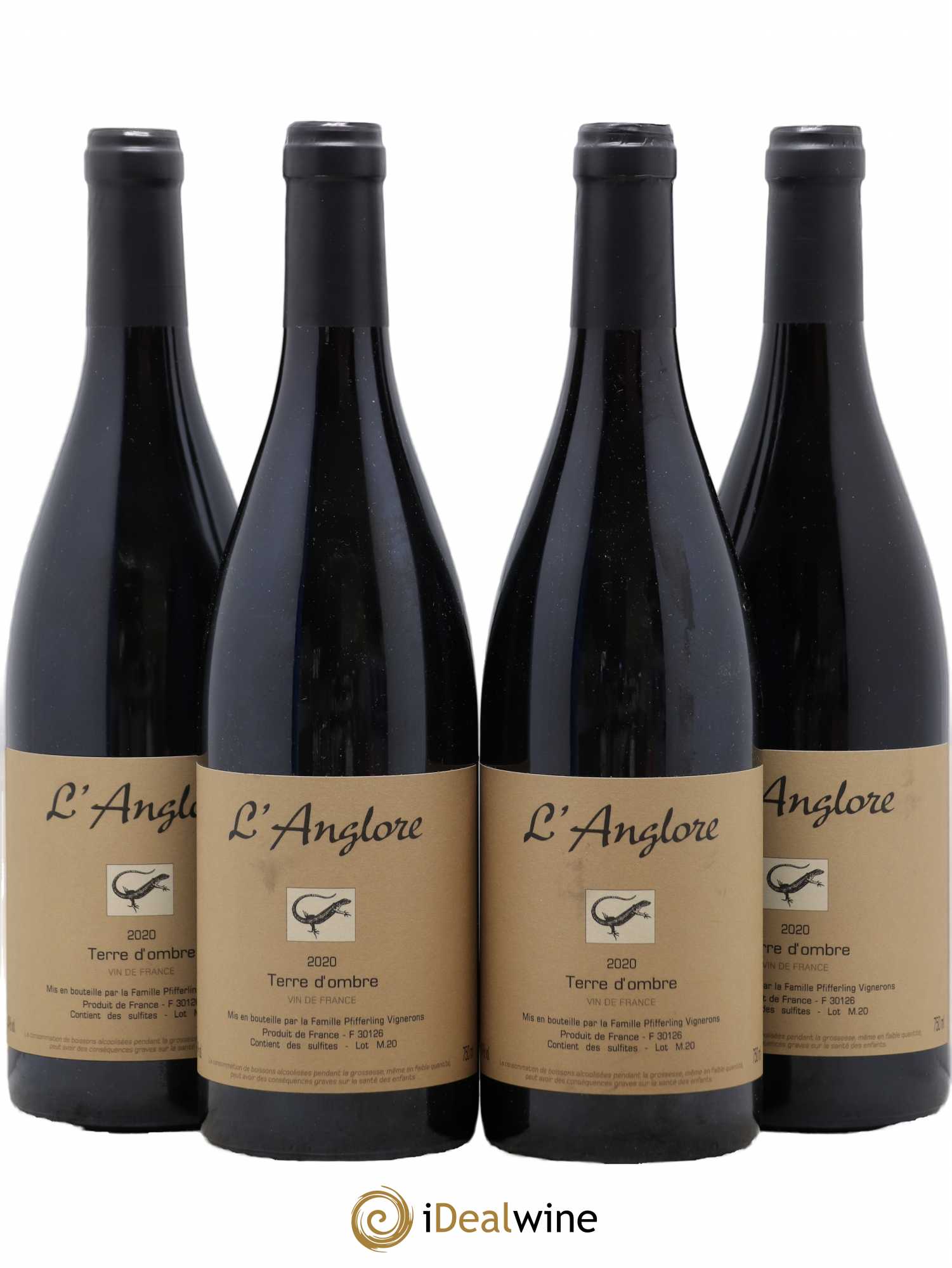 Vin de France Terre d'Ombre L'Anglore 2020 - Lot de 4 bouteilles - 0