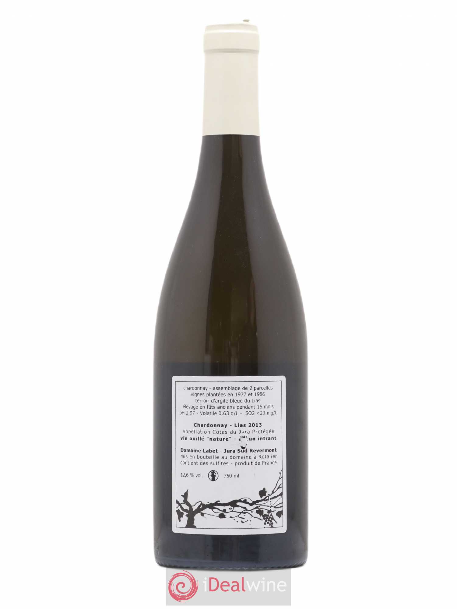 Côtes du Jura Chardonnay Lias Romain - Julien - Charline Labet 2013 - Lot de 1 bouteille - 1