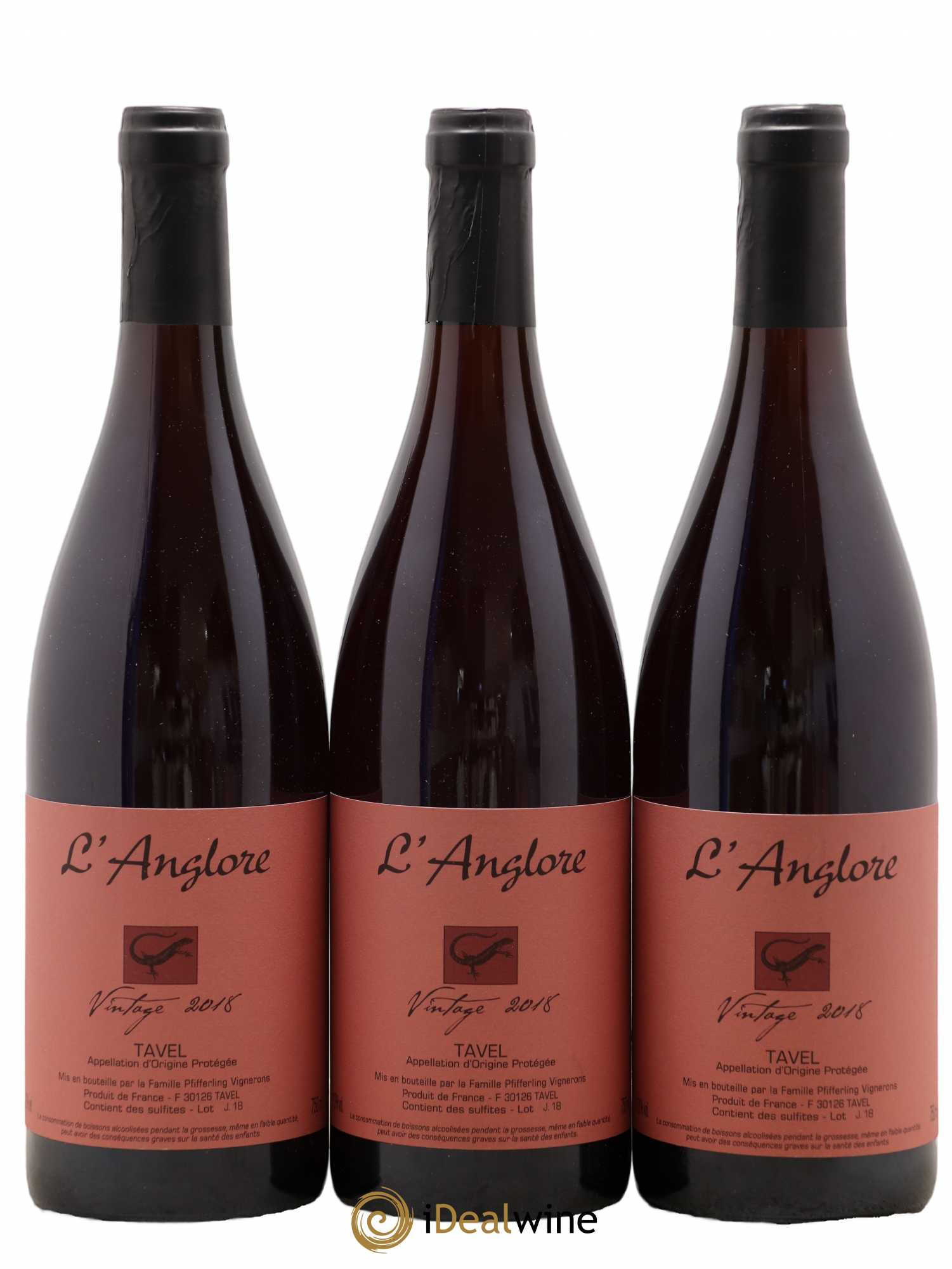 Tavel Vintage L'Anglore 2018 - Lot de 3 bouteilles - 0