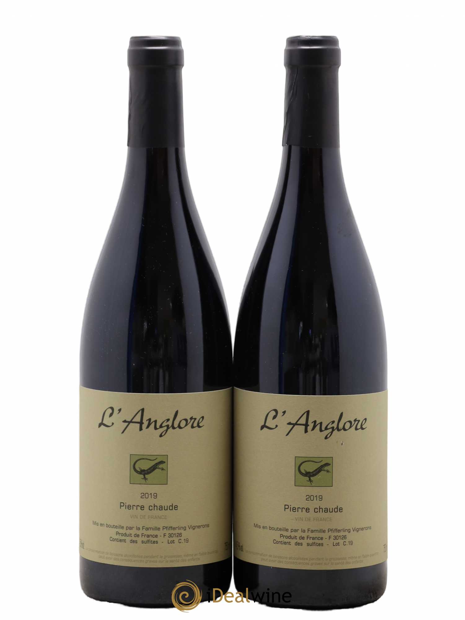 Vin de France Pierre chaude L'Anglore 2019 - Lot de 2 bouteilles - 0