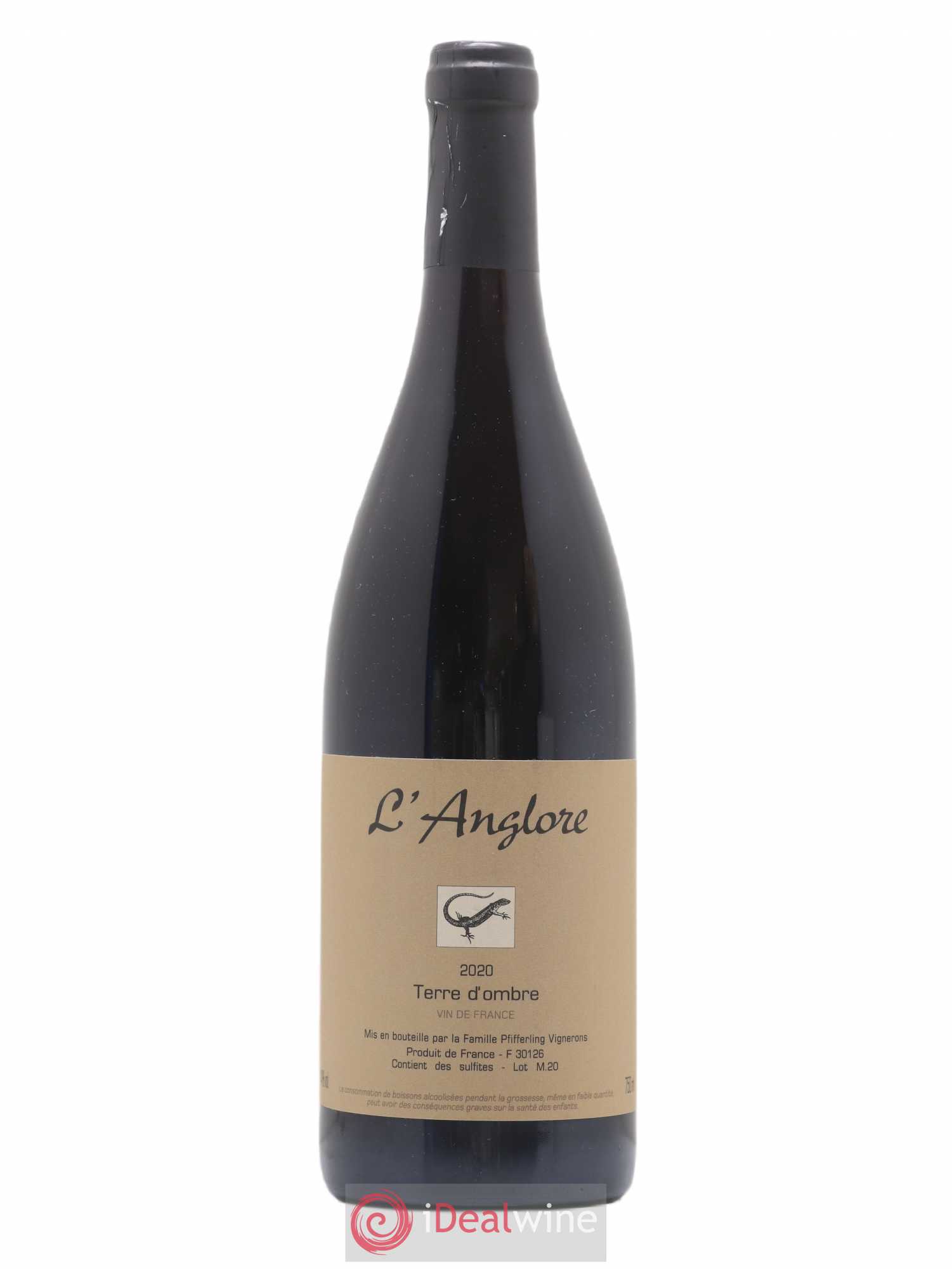 Vin de France Terre d'Ombre L'Anglore 2020 - Lot de 1 bouteille - 0